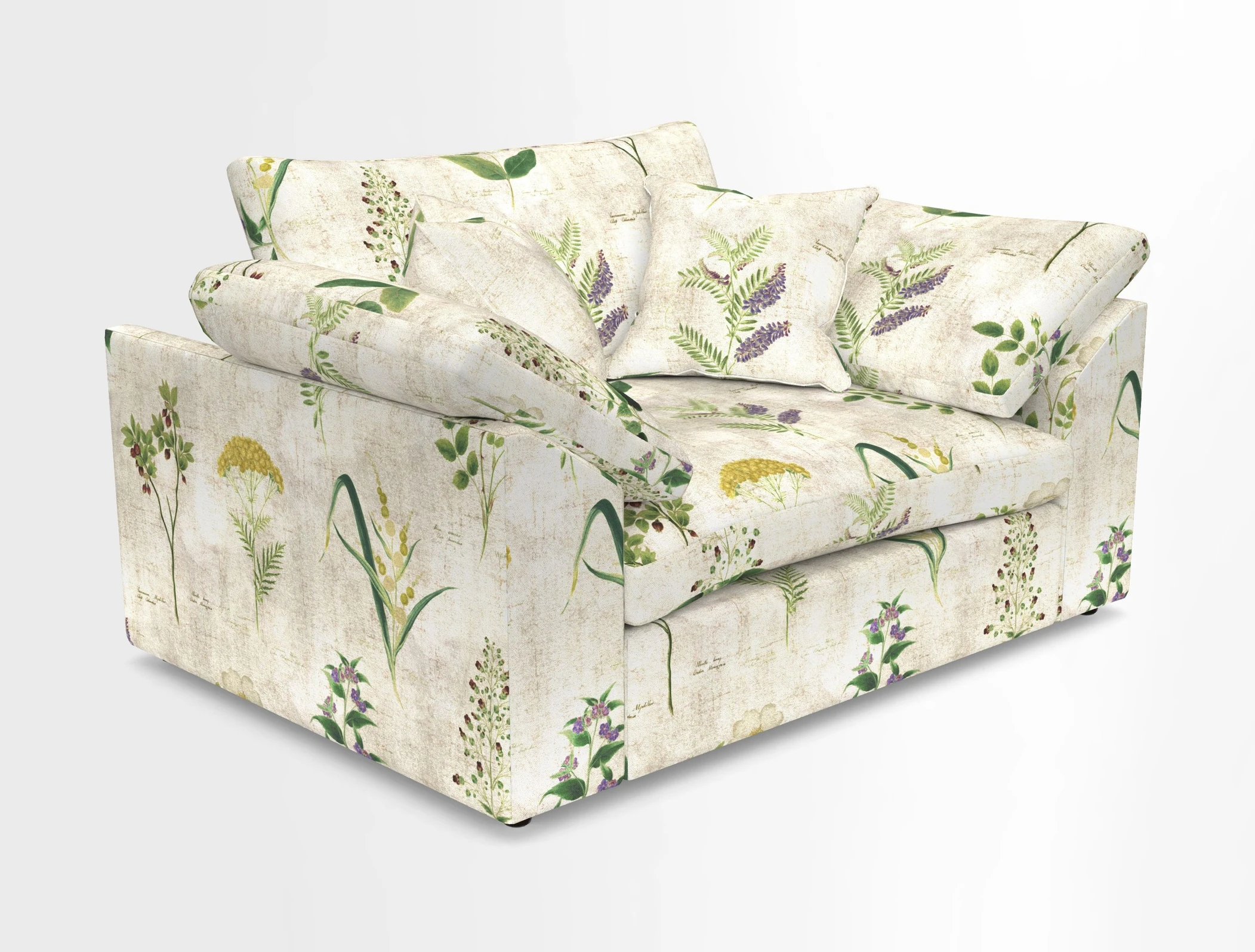 Big Softie Sloped Arm Snuggler in Two Tone Plain Biscuit