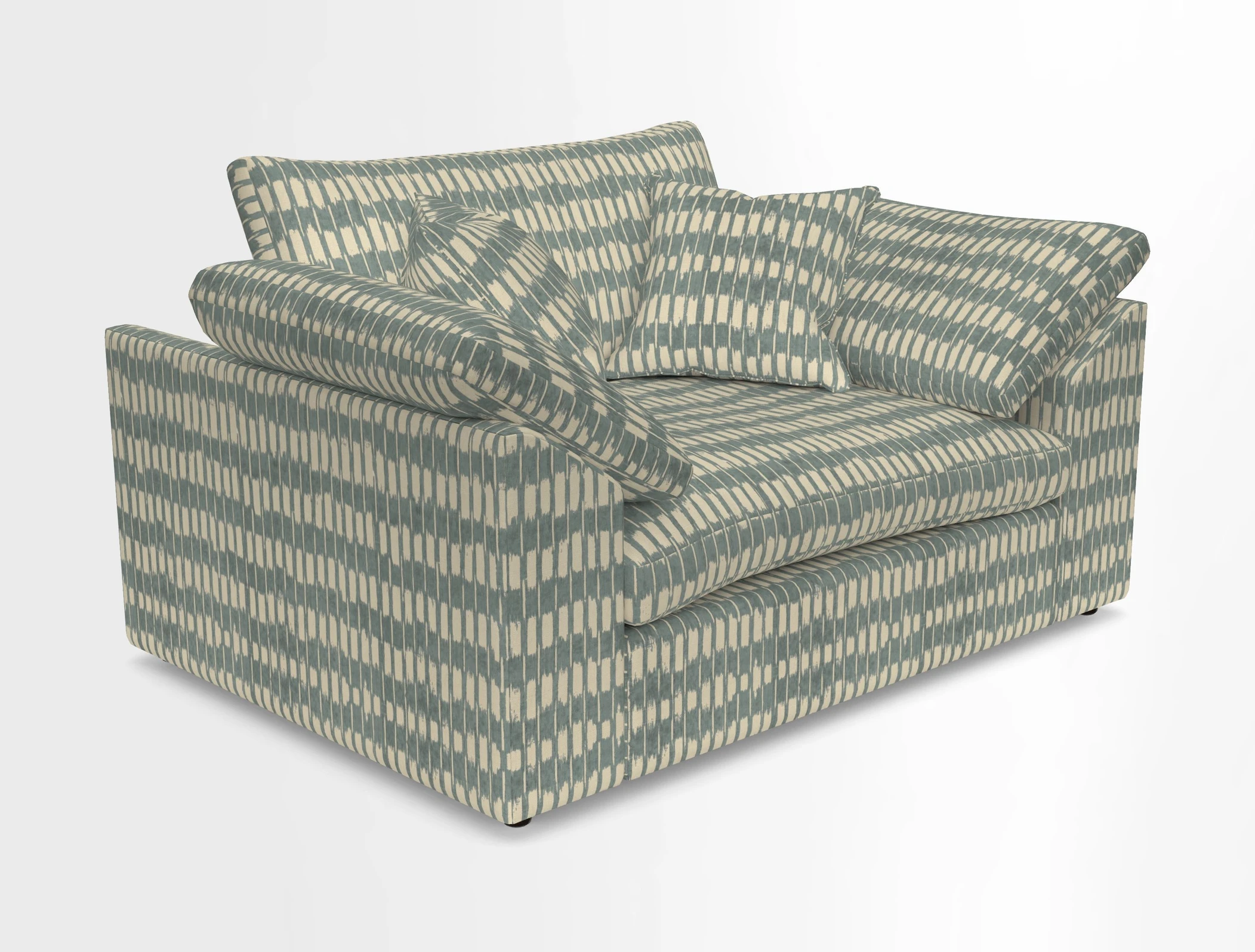 Big Softie Sloped Arm Snuggler in Two Tone Plain Biscuit