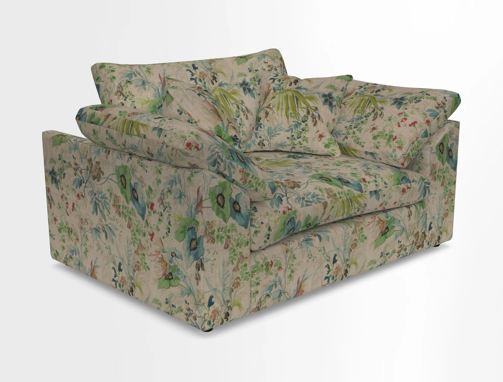 Big Softie Sloped Arm Snuggler in Two Tone Plain Biscuit