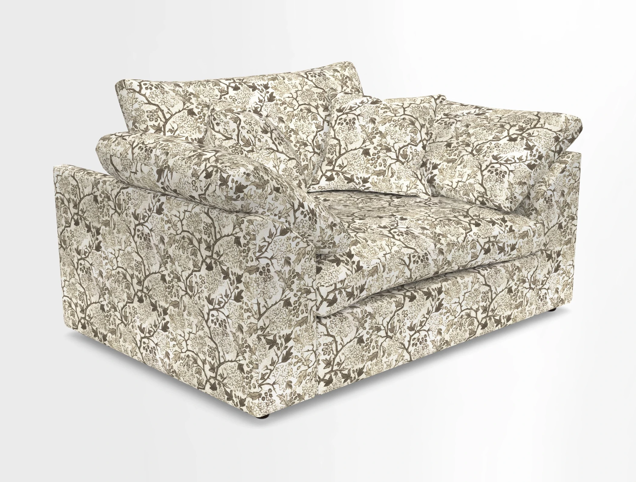 Big Softie Sloped Arm Snuggler in Two Tone Plain Biscuit
