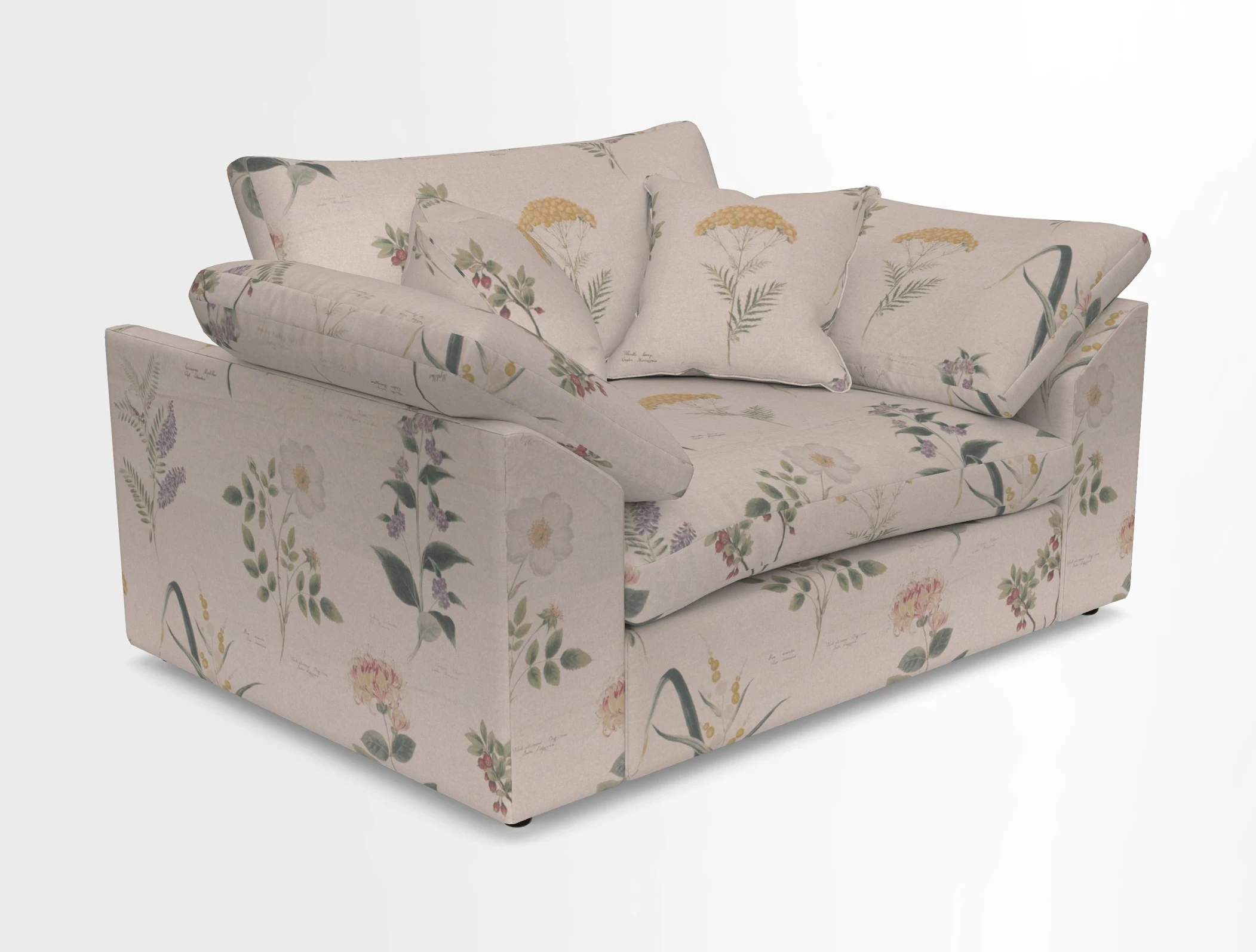 Big Softie Sloped Arm Snuggler in Two Tone Plain Biscuit