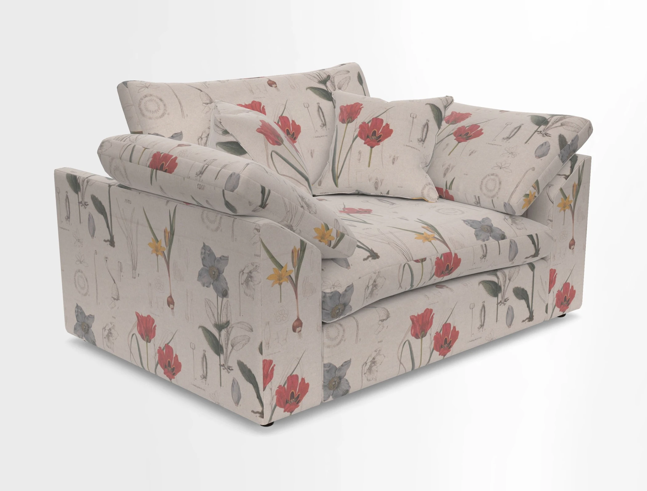 Big Softie Sloped Arm Snuggler in Two Tone Plain Biscuit