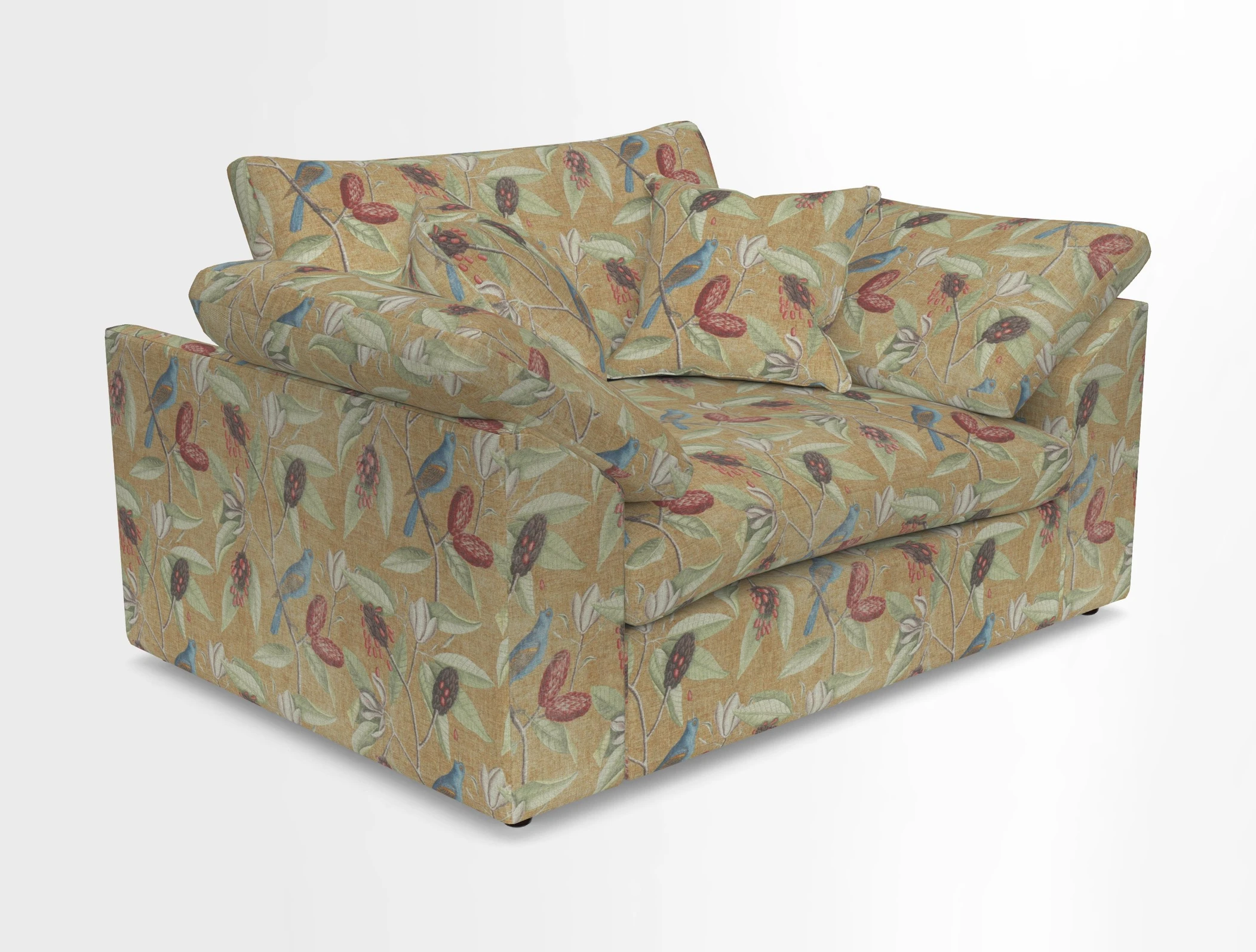 Big Softie Sloped Arm Snuggler in Two Tone Plain Biscuit