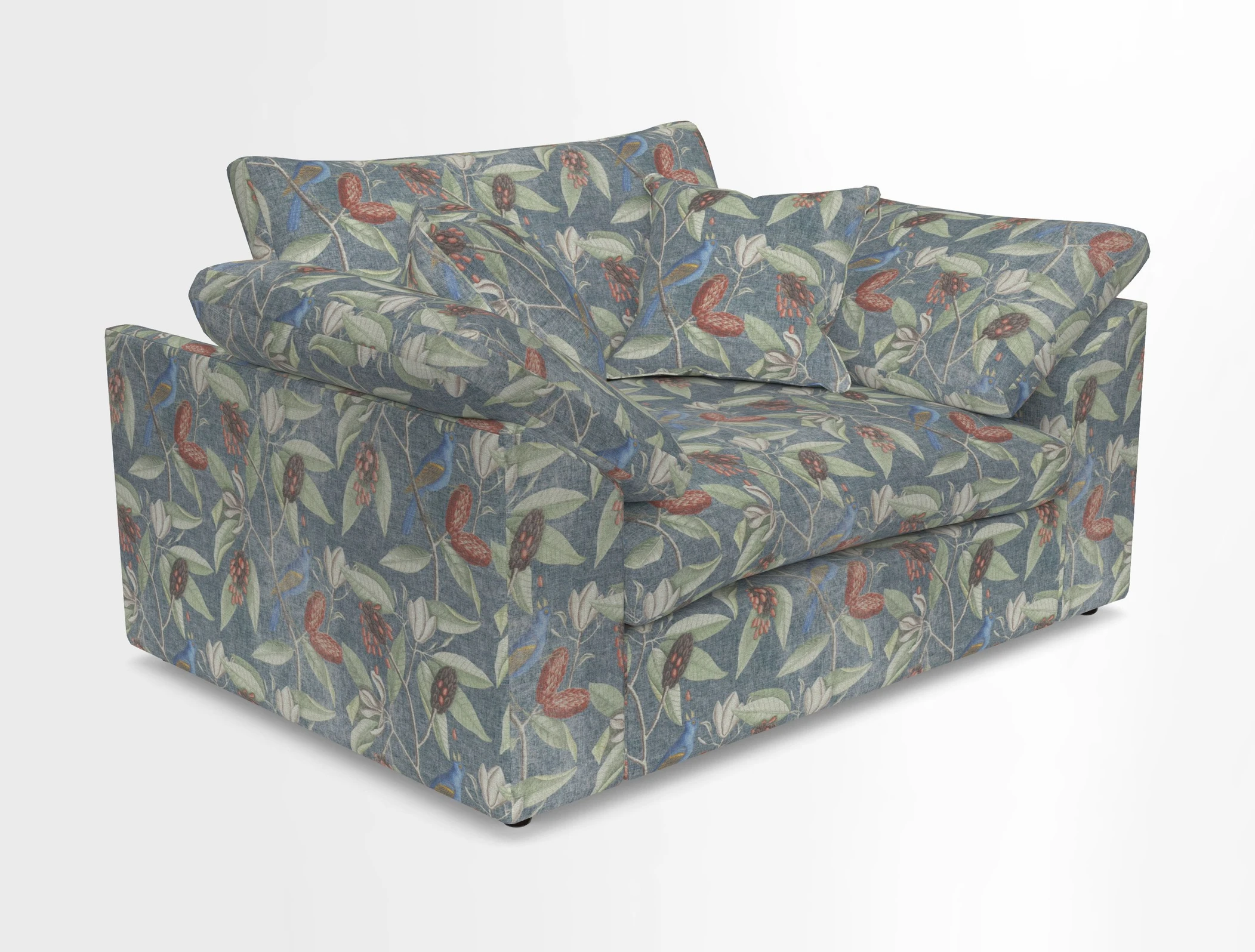 Big Softie Sloped Arm Snuggler in Two Tone Plain Biscuit