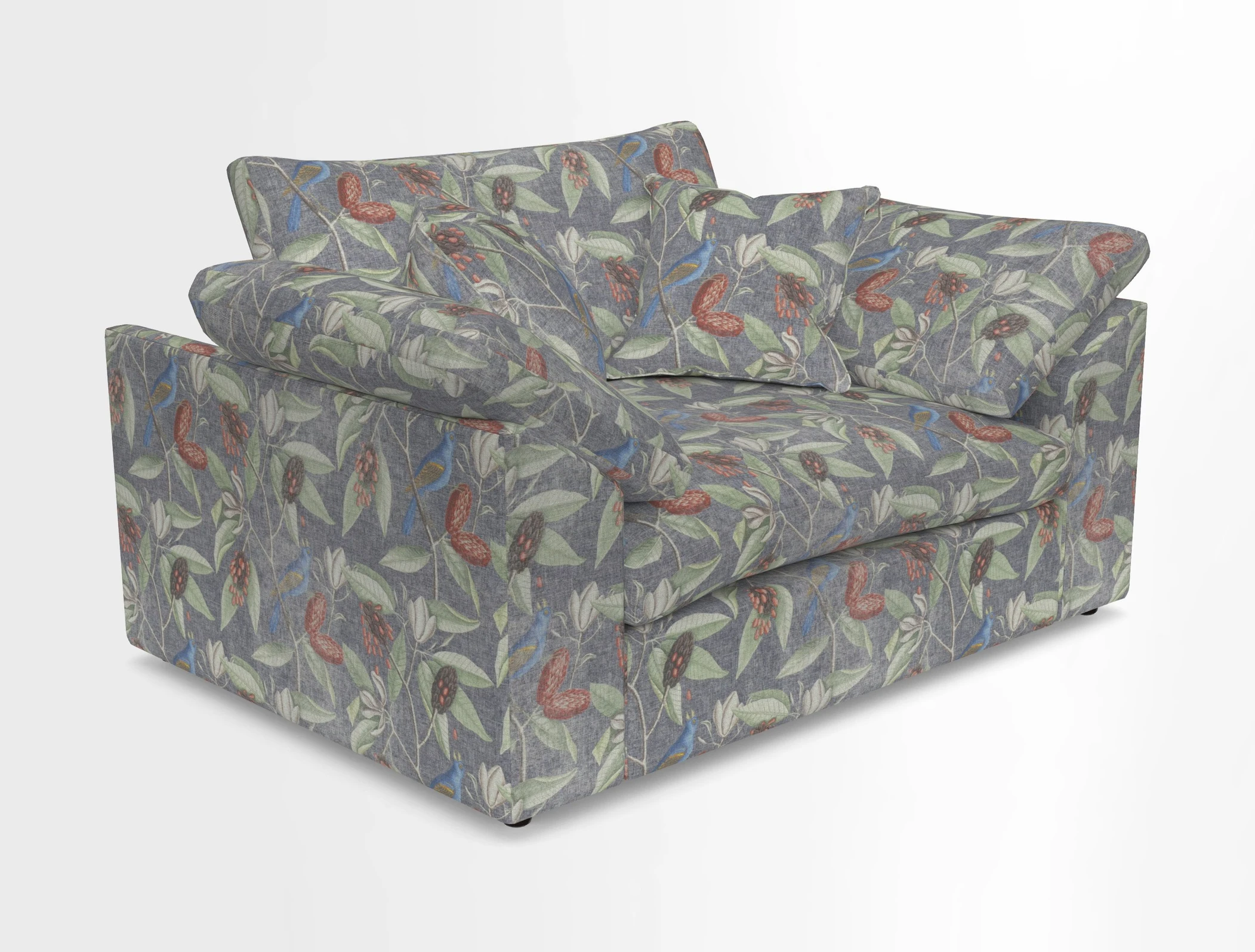 Big Softie Sloped Arm Snuggler in Two Tone Plain Biscuit