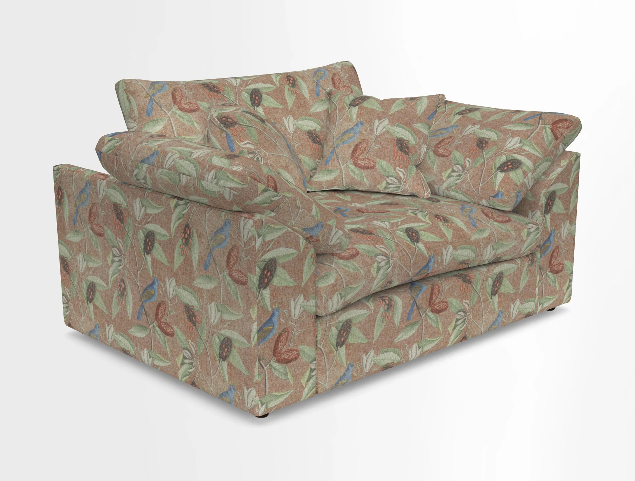 Big Softie Sloped Arm Snuggler in Two Tone Plain Biscuit