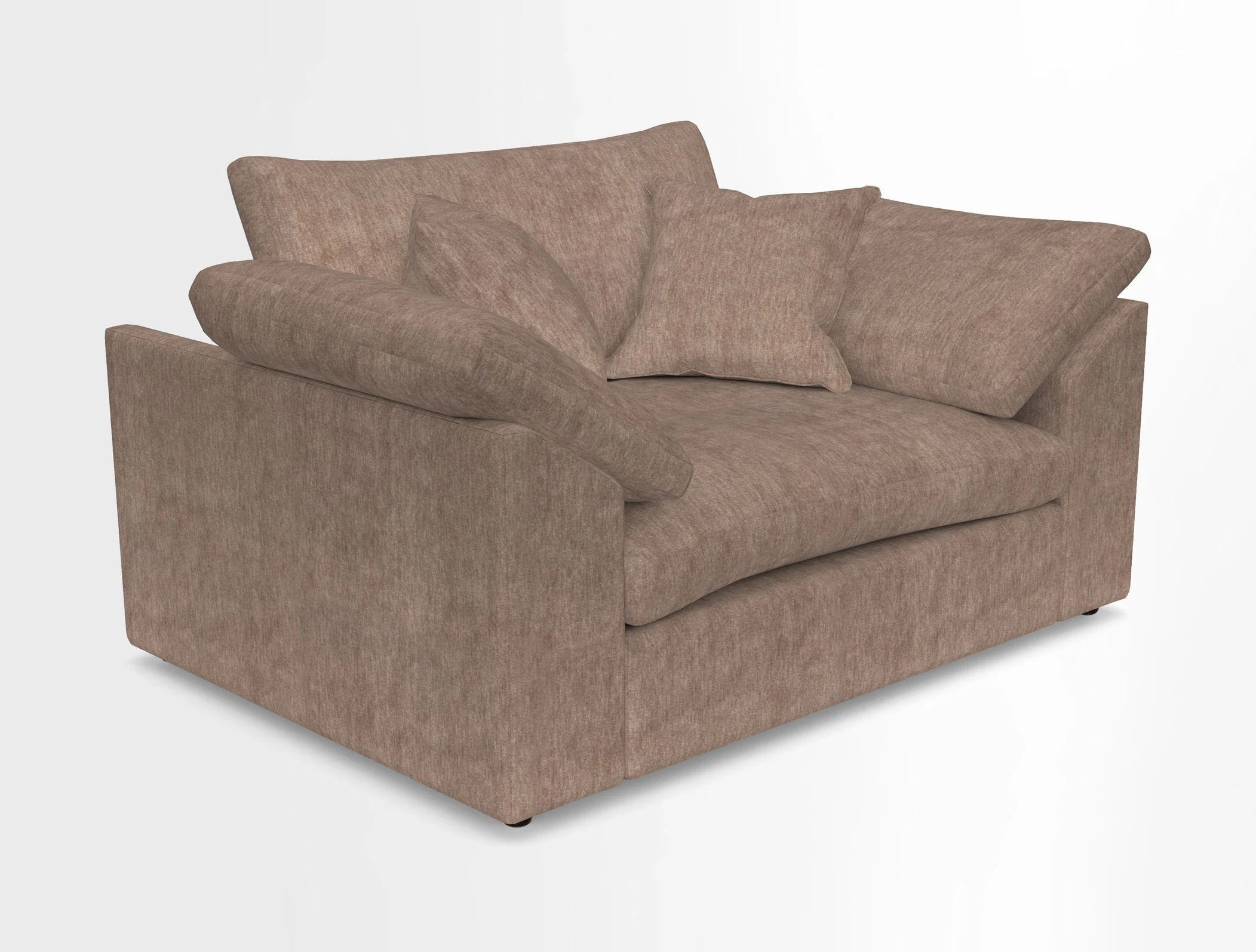 Big Softie Sloped Arm Snuggler in Two Tone Plain Biscuit