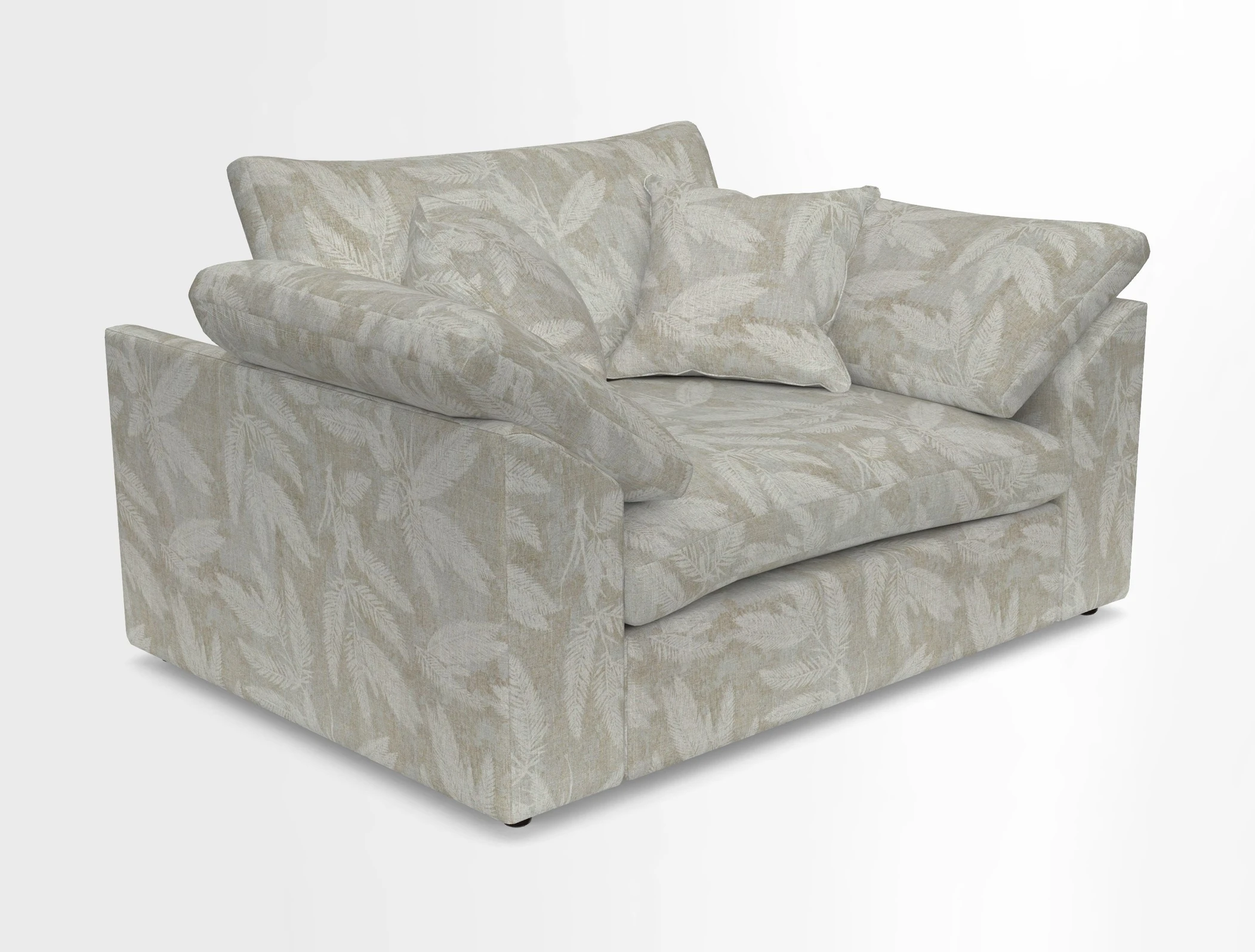 Big Softie Sloped Arm Snuggler in Two Tone Plain Biscuit