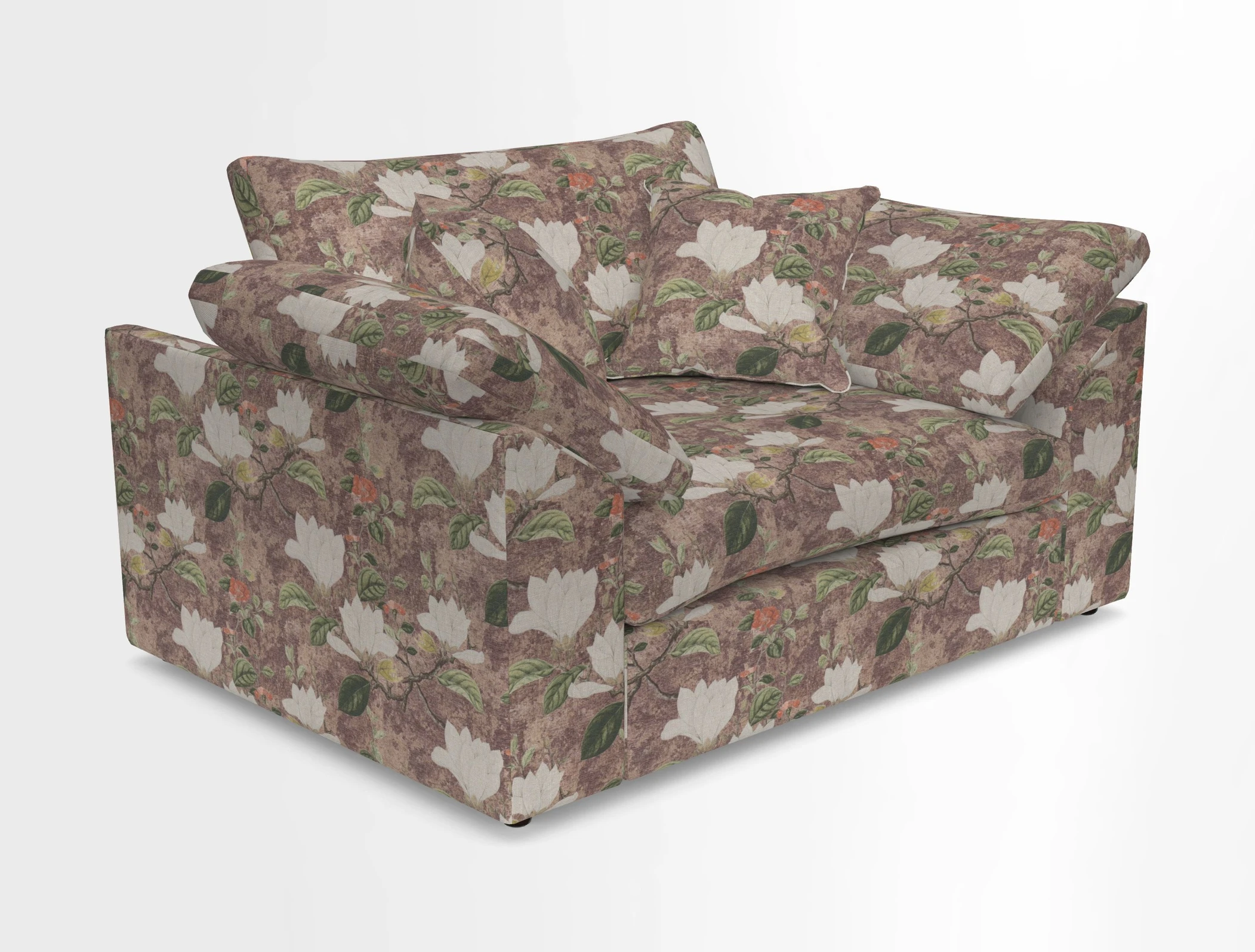 Big Softie Sloped Arm Snuggler in Two Tone Plain Biscuit