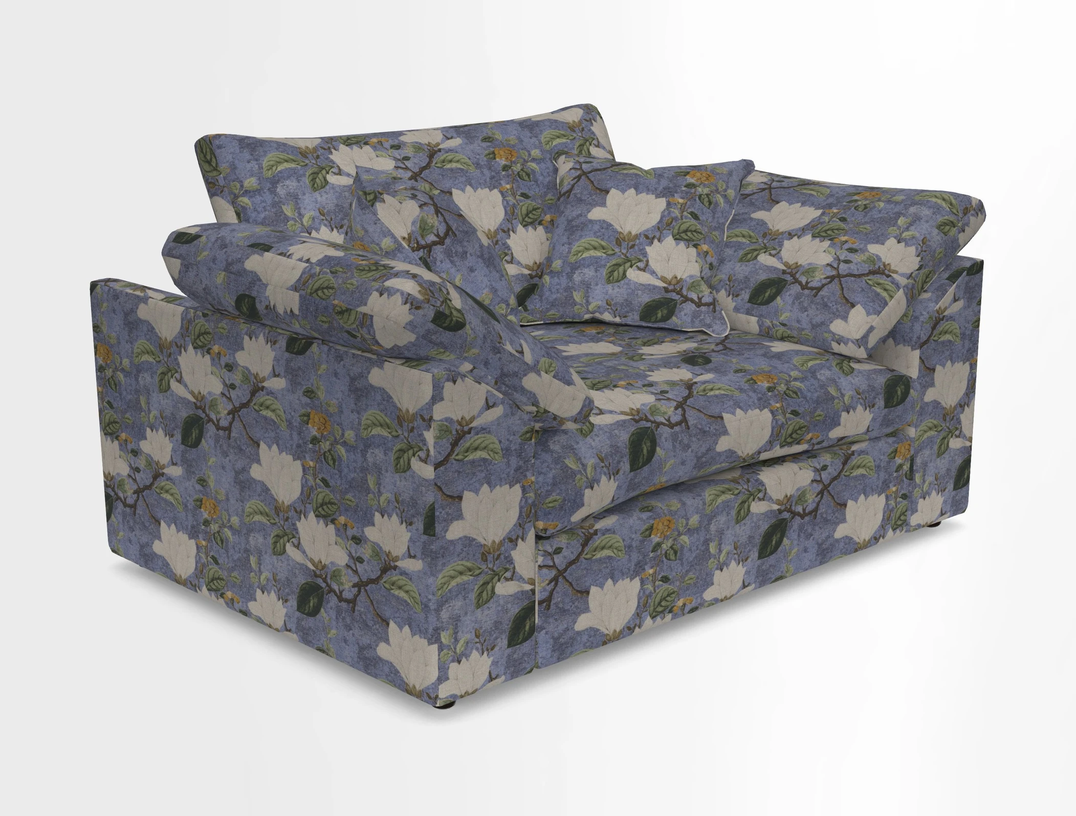 Big Softie Sloped Arm Snuggler in Two Tone Plain Biscuit