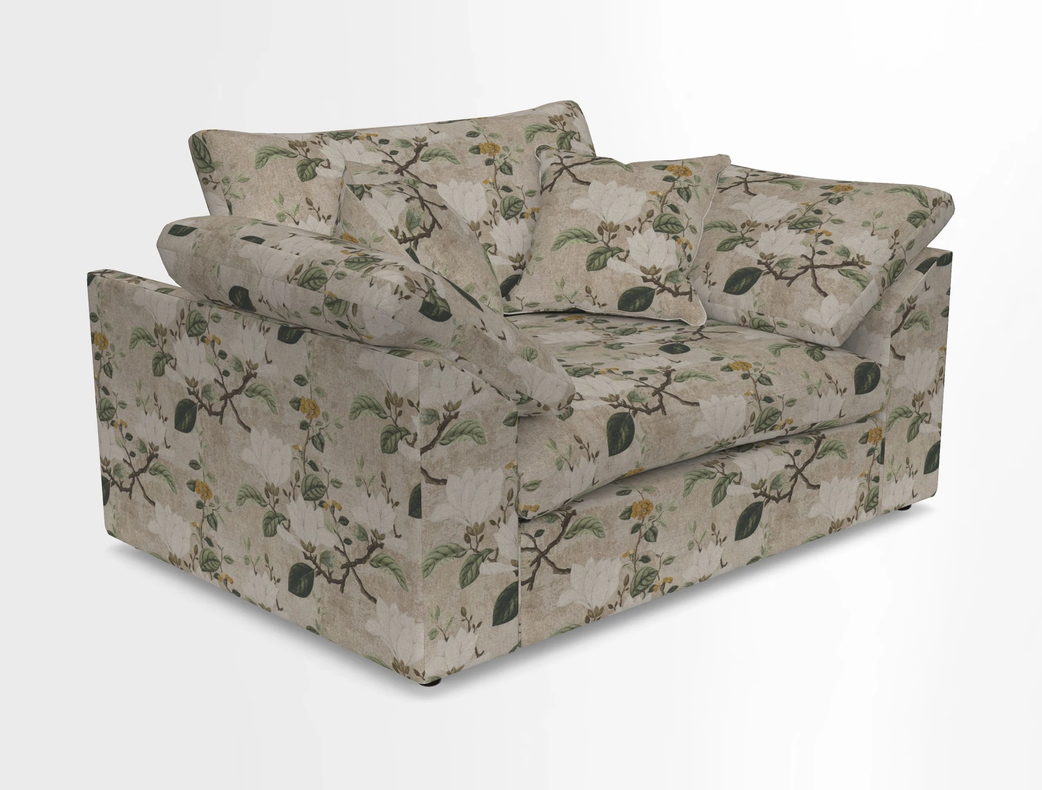 Big Softie Sloped Arm Snuggler in Two Tone Plain Biscuit