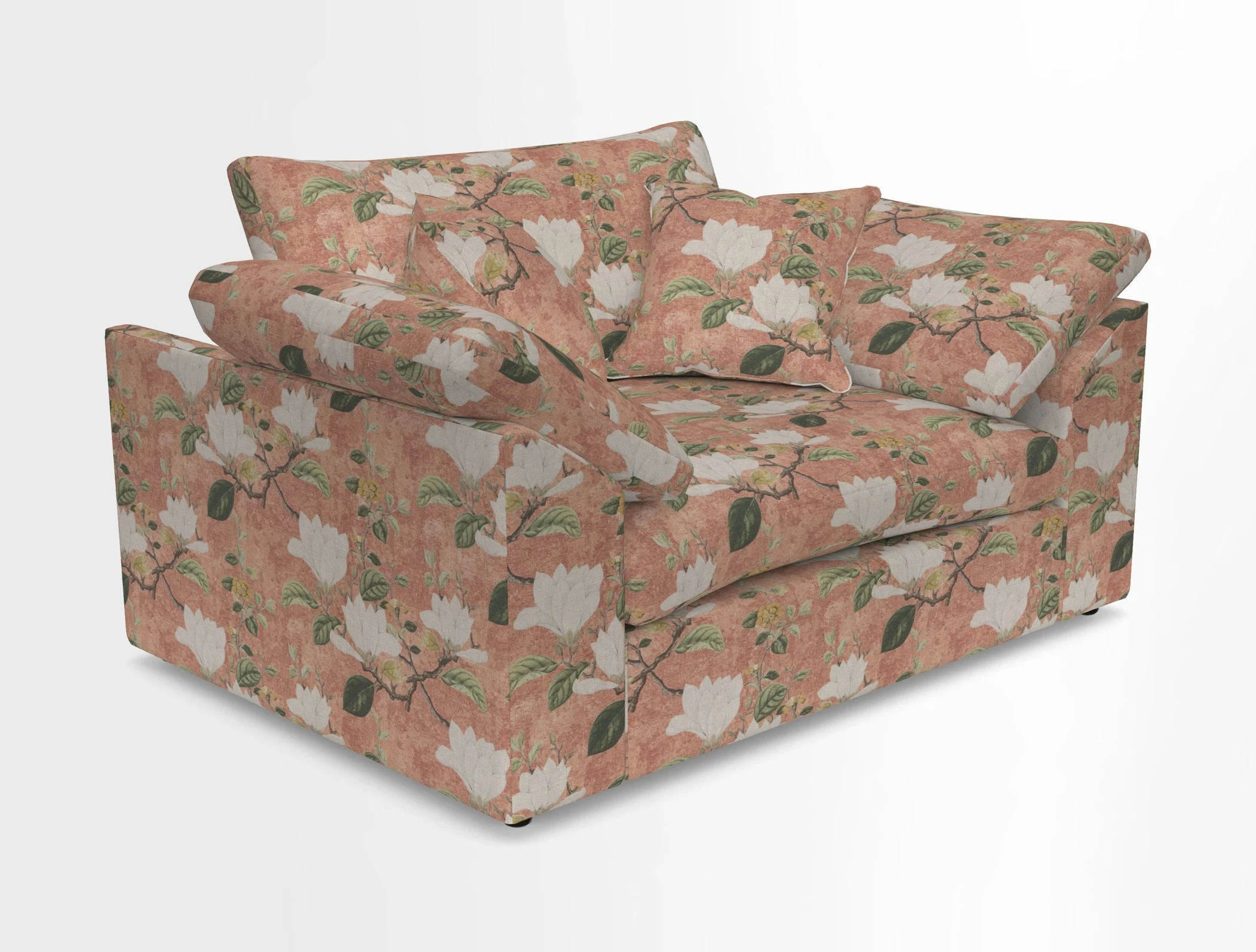 Big Softie Sloped Arm Snuggler in Two Tone Plain Biscuit