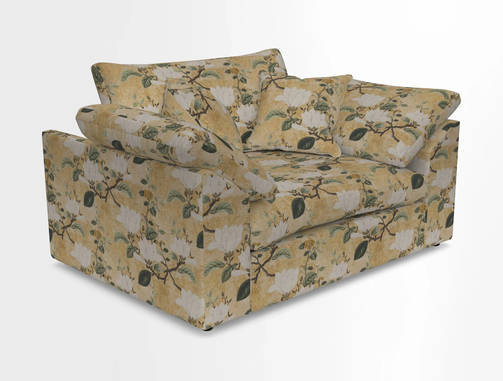 Big Softie Sloped Arm Snuggler in Two Tone Plain Biscuit