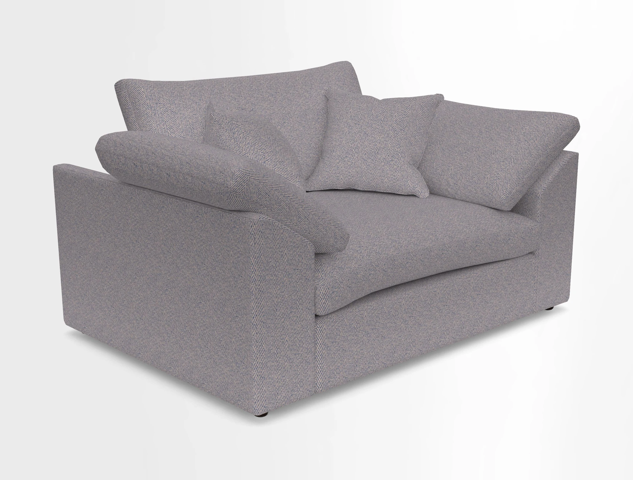 Big Softie Sloped Arm Snuggler in Two Tone Plain Biscuit