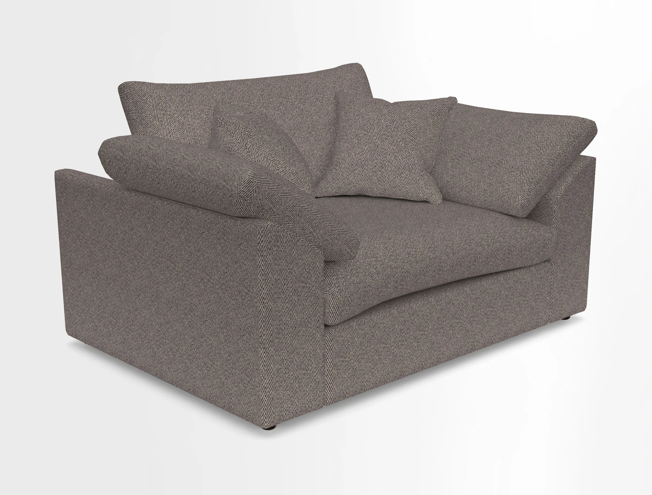 Big Softie Sloped Arm Snuggler in Two Tone Plain Biscuit