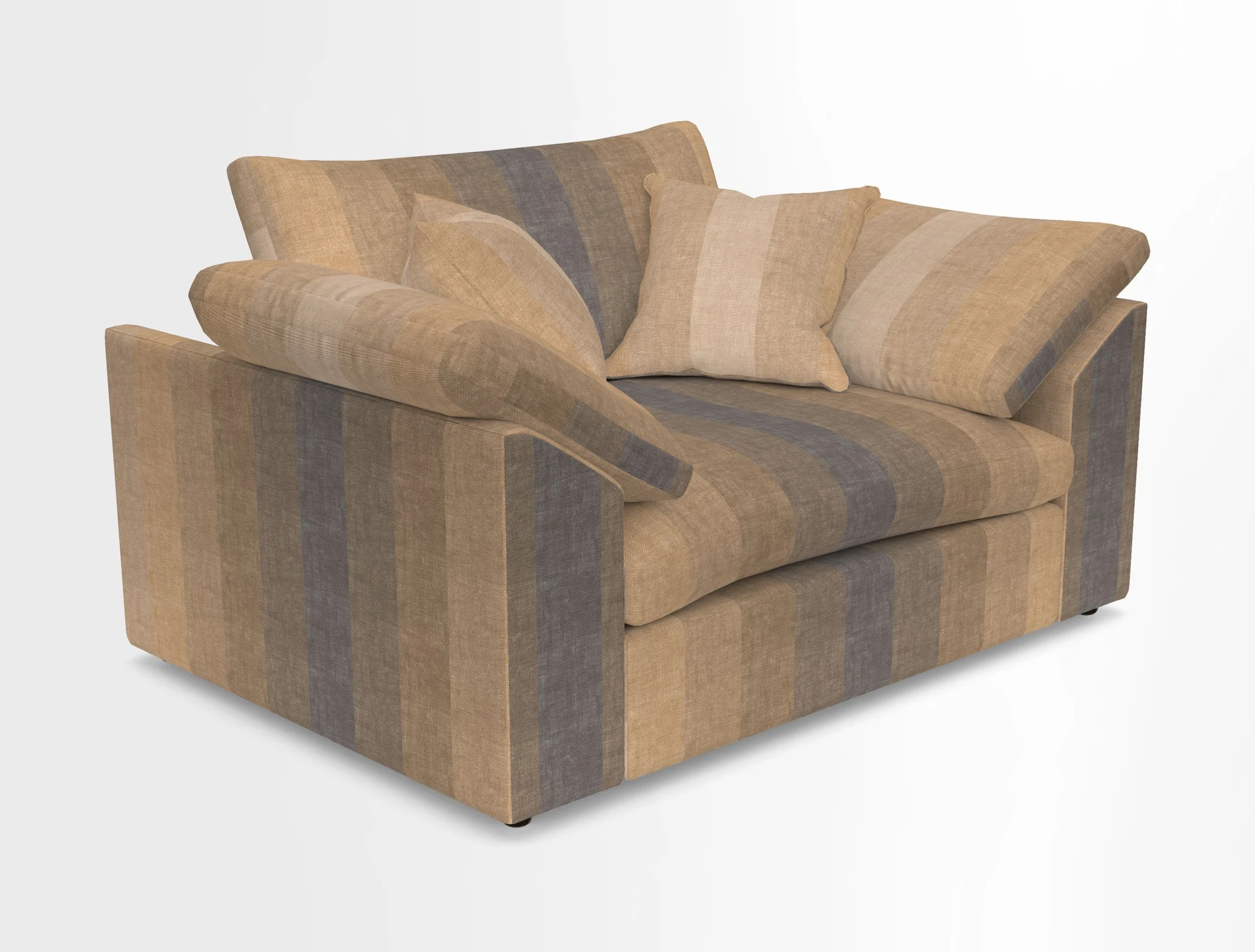 Big Softie Sloped Arm Snuggler in Two Tone Plain Biscuit