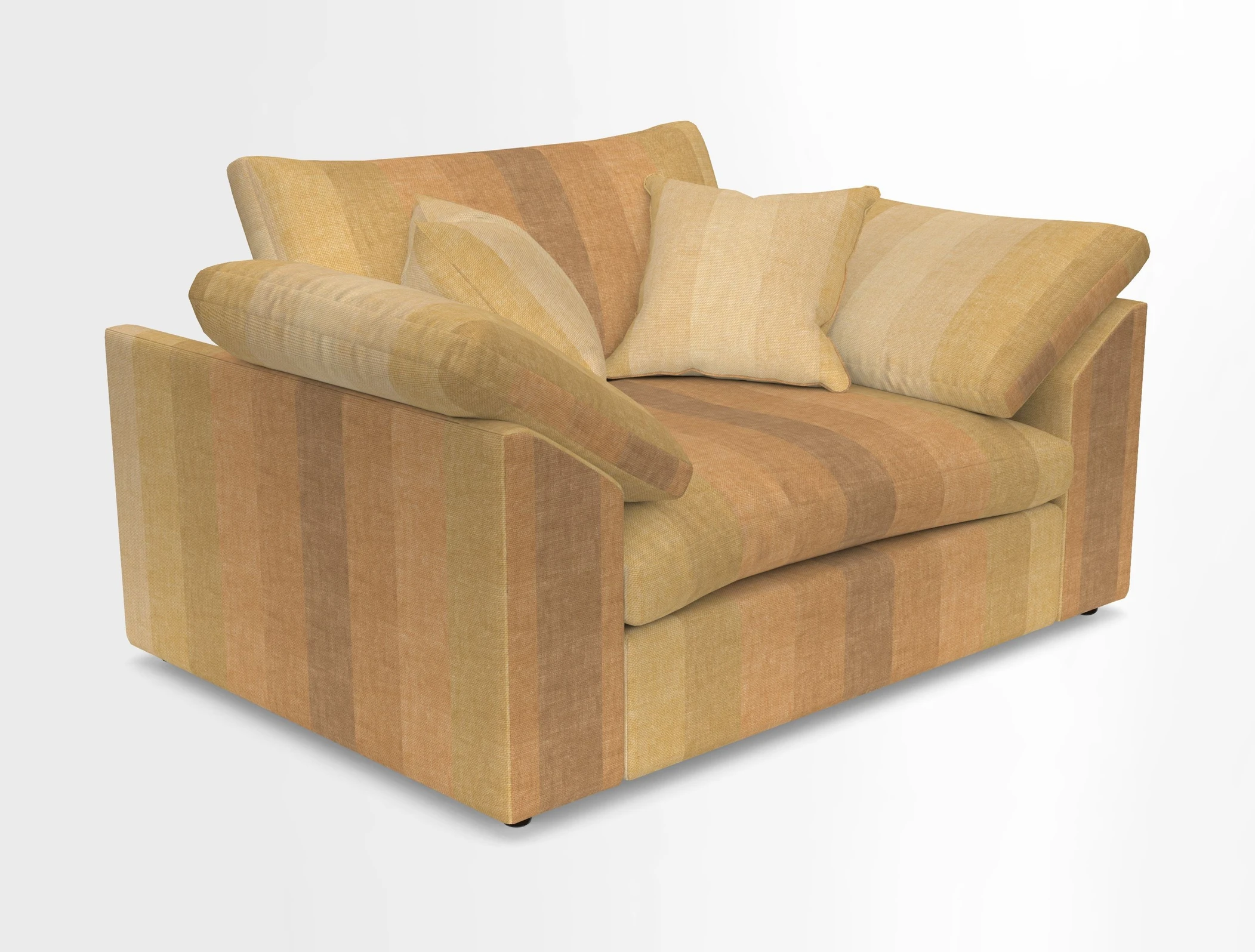 Big Softie Sloped Arm Snuggler in Two Tone Plain Biscuit