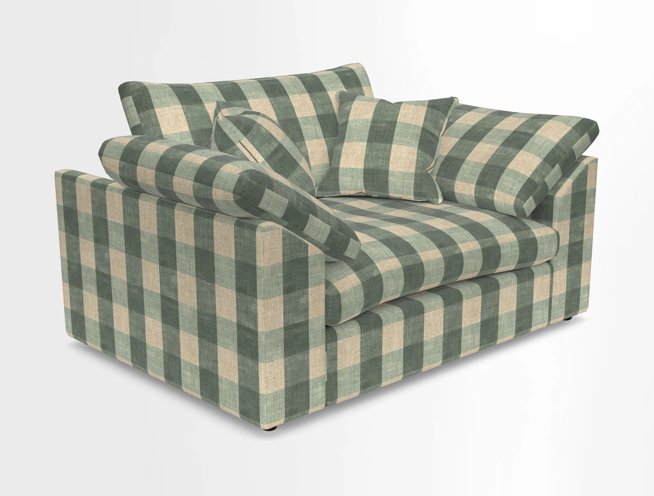 Big Softie Sloped Arm Snuggler in Two Tone Plain Biscuit