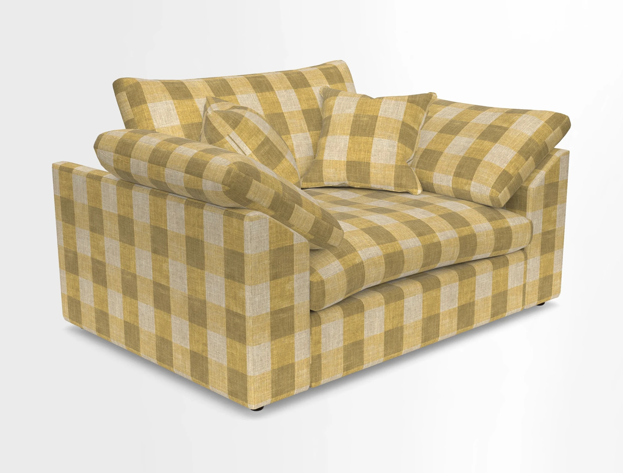 Big Softie Sloped Arm Snuggler in Two Tone Plain Biscuit
