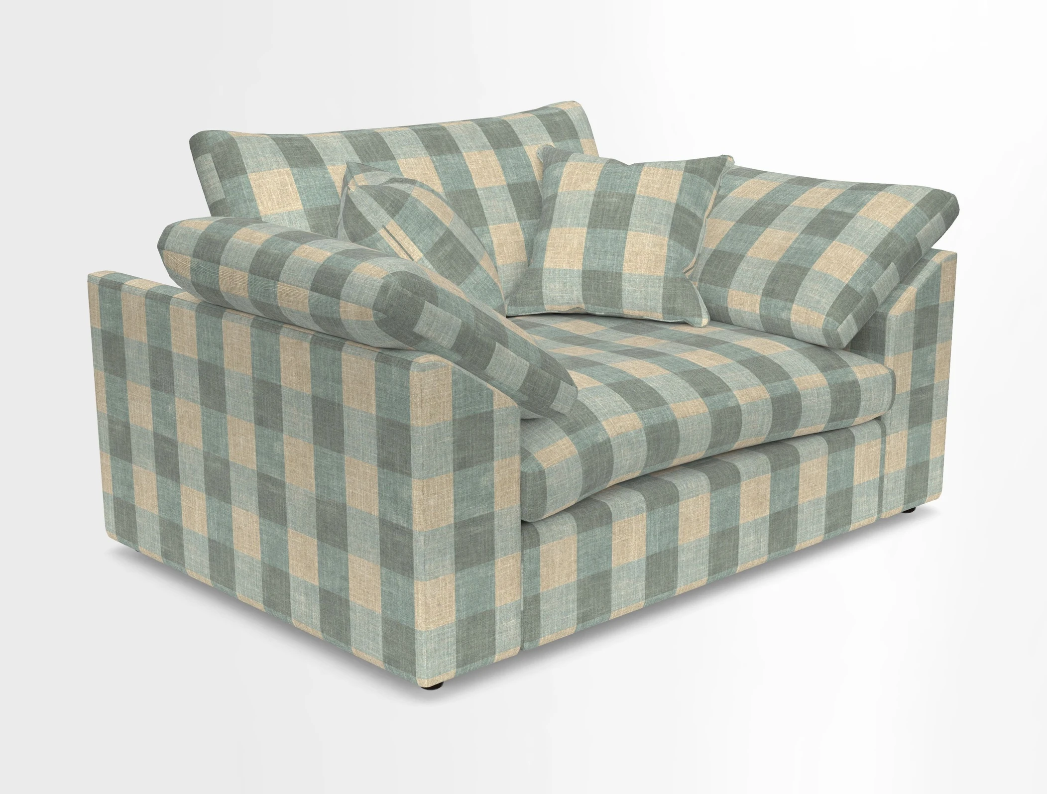 Big Softie Sloped Arm Snuggler in Two Tone Plain Biscuit
