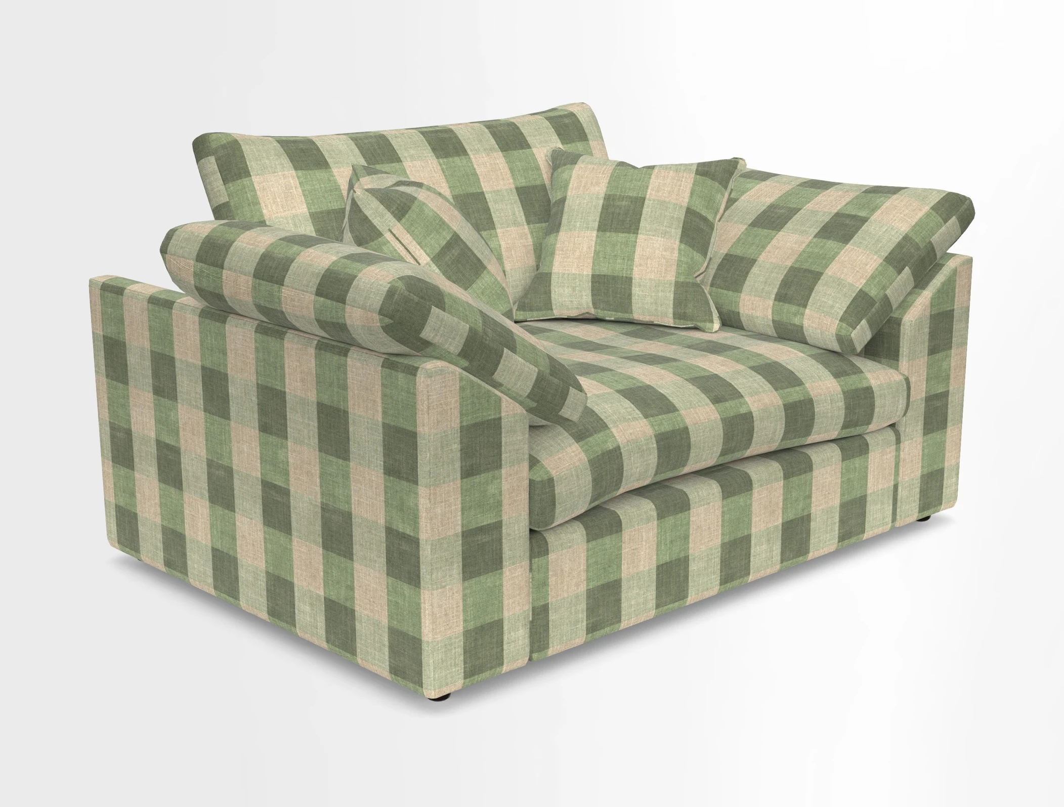 Big Softie Sloped Arm Snuggler in Two Tone Plain Biscuit