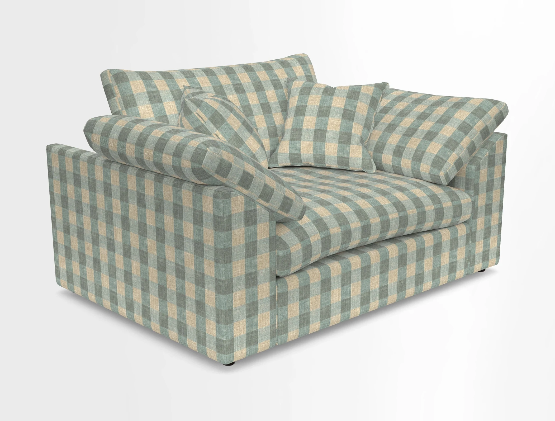 Big Softie Sloped Arm Snuggler in Two Tone Plain Biscuit