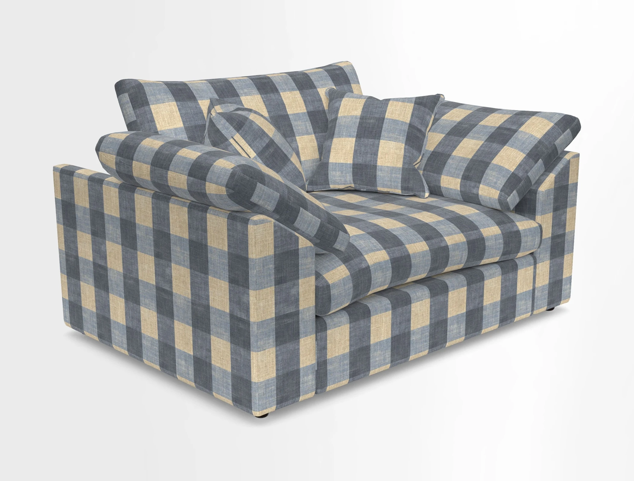 Big Softie Sloped Arm Snuggler in Two Tone Plain Biscuit