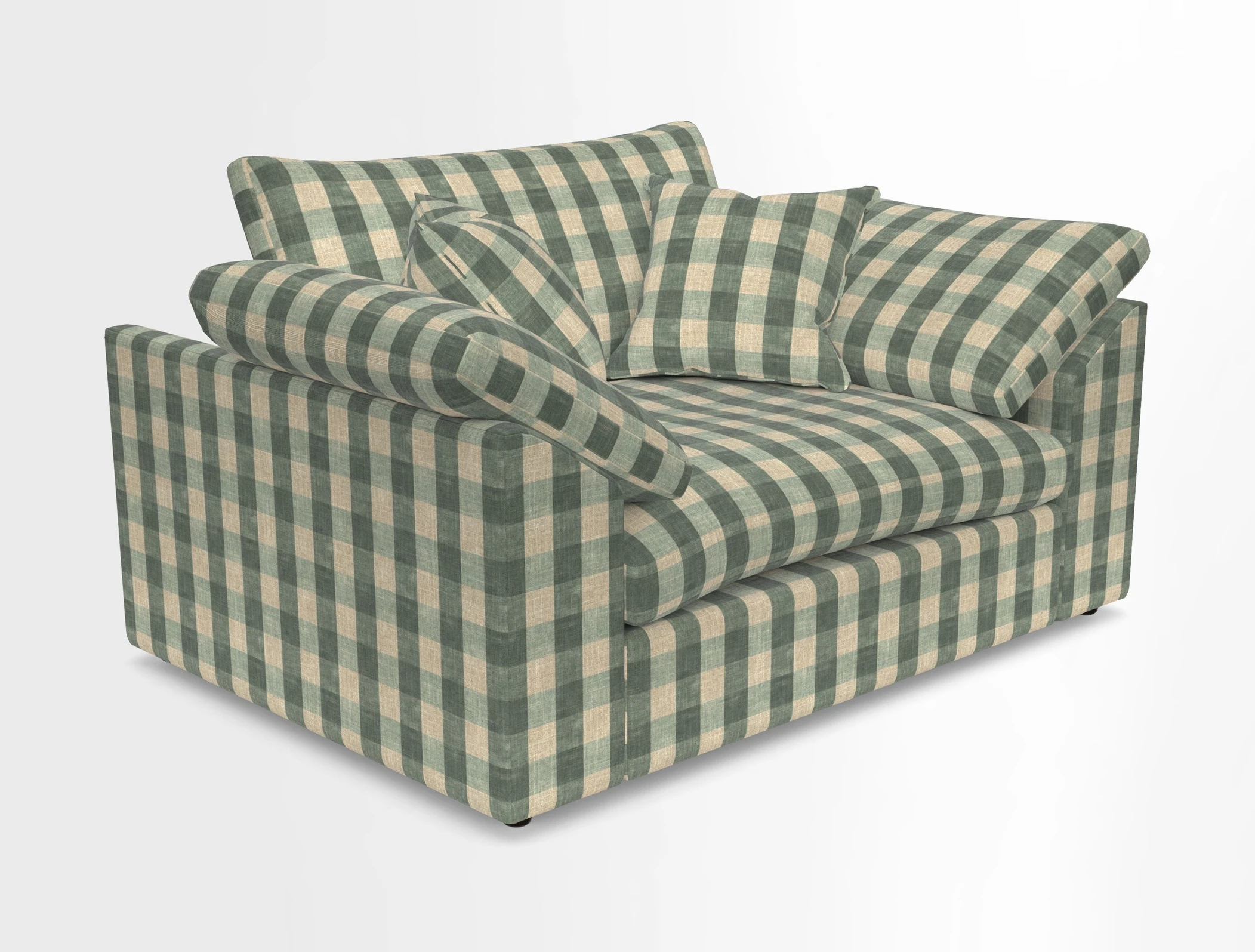 Big Softie Sloped Arm Snuggler in Two Tone Plain Biscuit