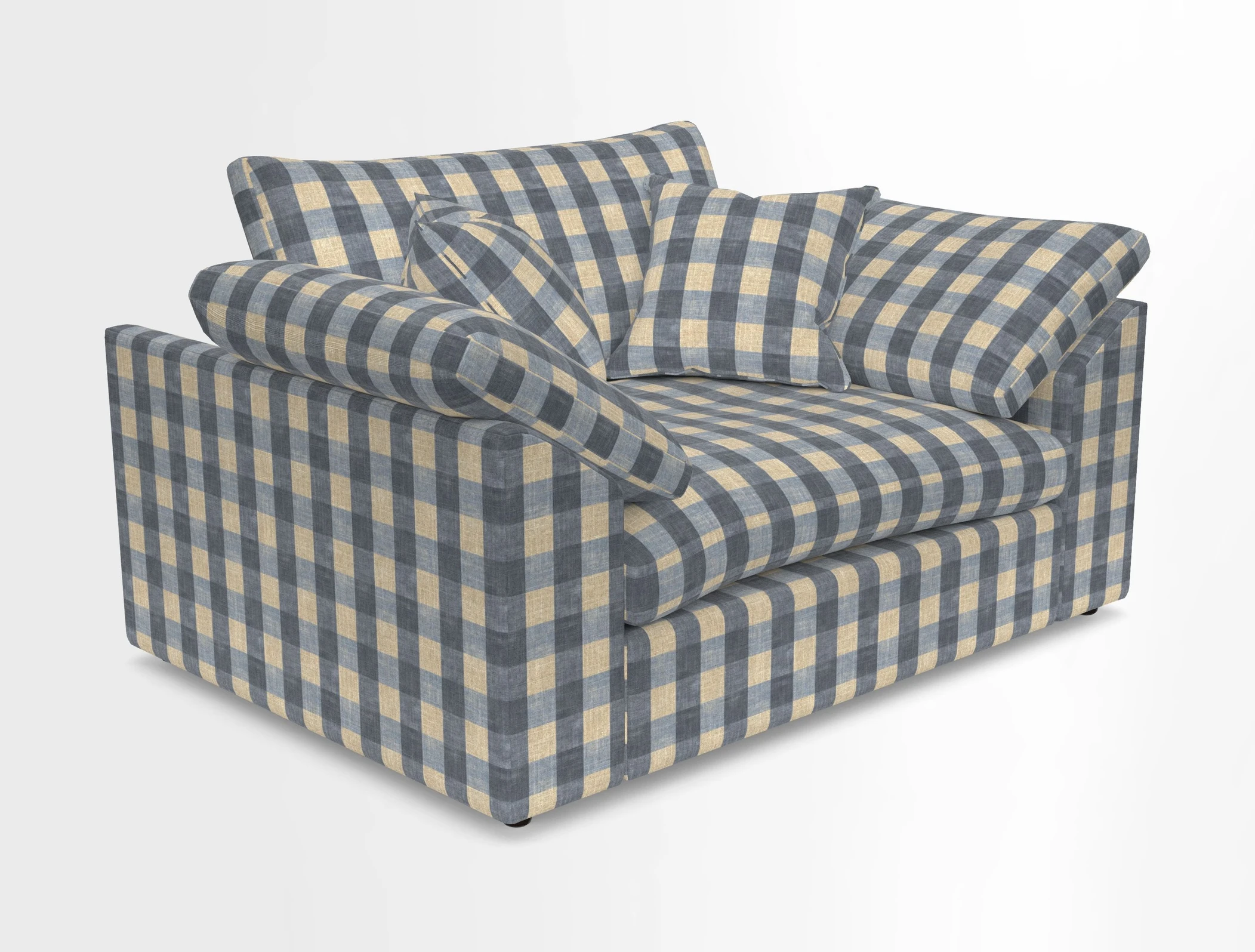 Big Softie Sloped Arm Snuggler in Two Tone Plain Biscuit