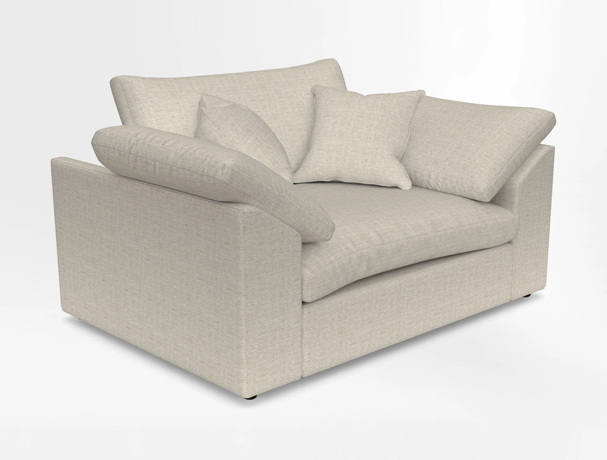 Big Softie Sloped Arm Snuggler in Two Tone Plain Biscuit