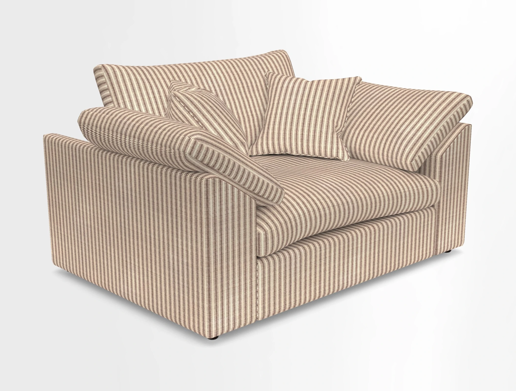 Big Softie Sloped Arm Snuggler in Two Tone Plain Biscuit