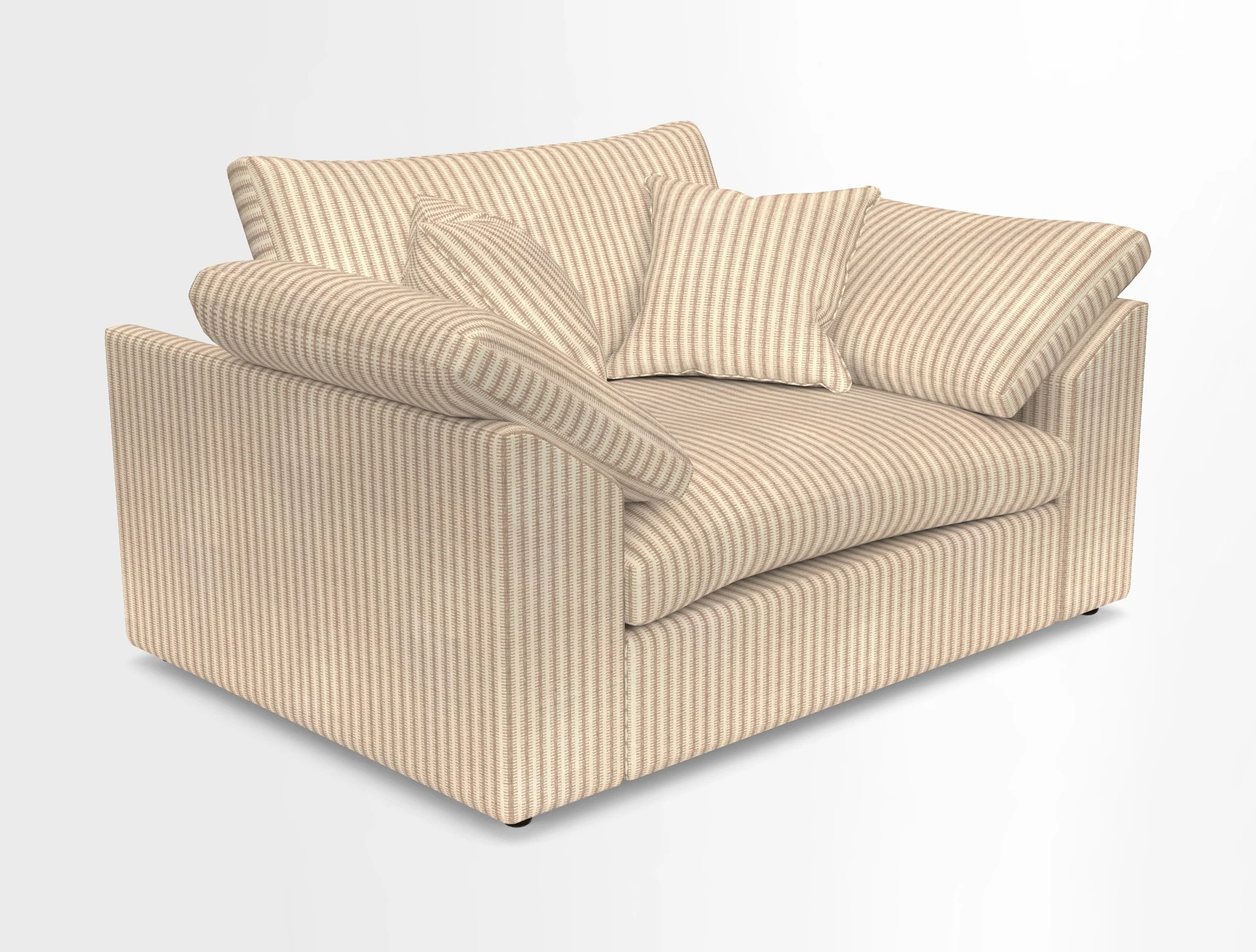Big Softie Sloped Arm Snuggler in Two Tone Plain Biscuit