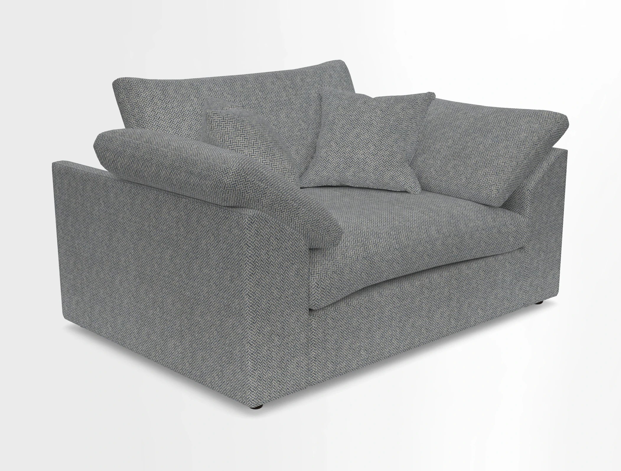 Big Softie Sloped Arm Snuggler in Two Tone Plain Biscuit