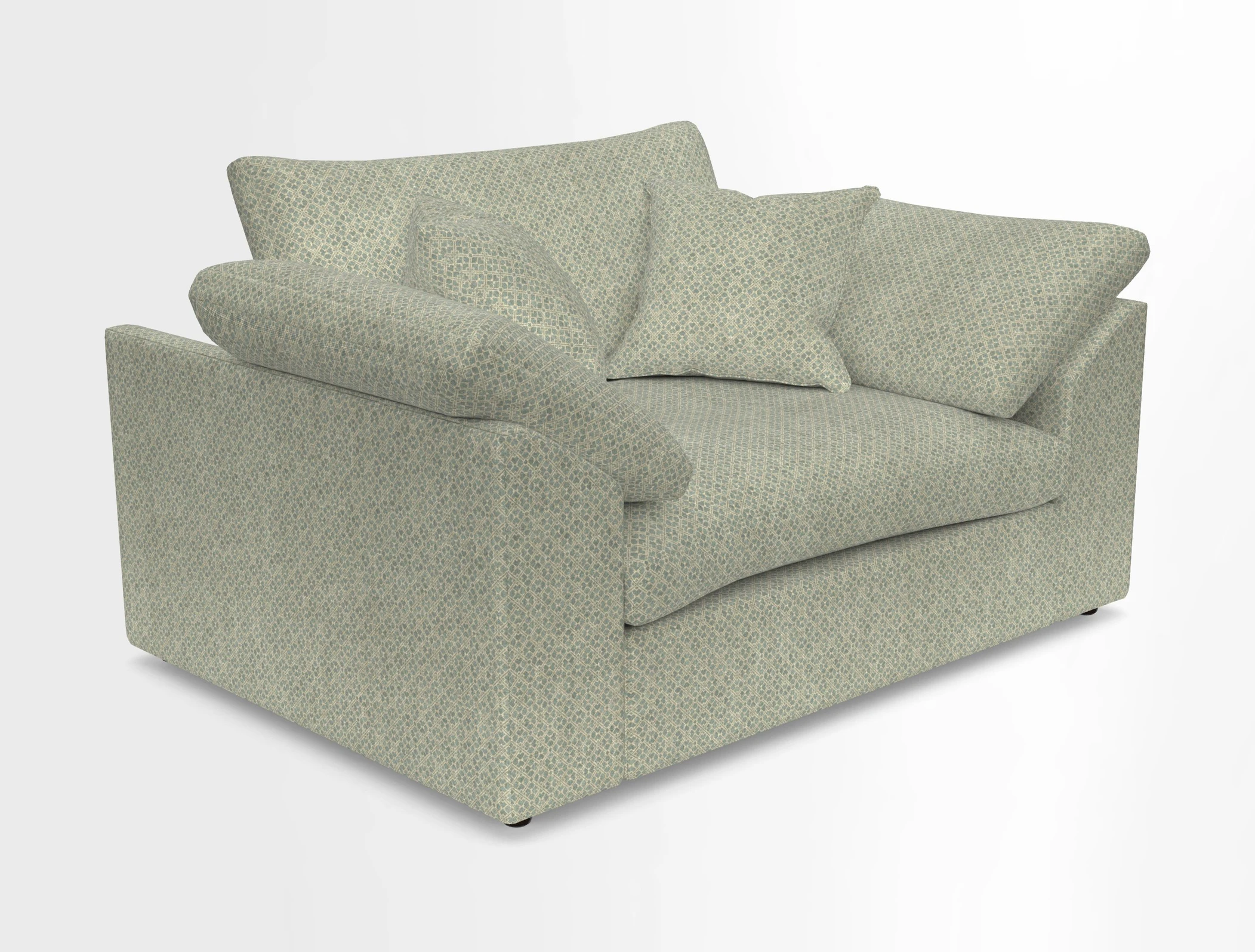 Big Softie Sloped Arm Snuggler in Two Tone Plain Biscuit