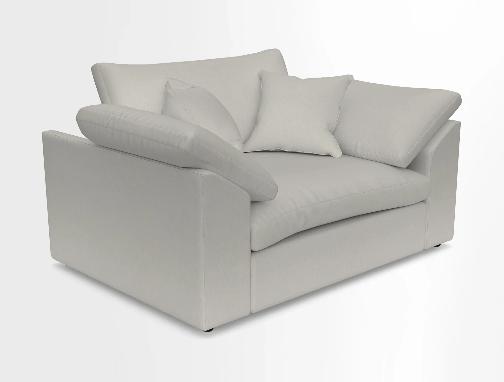 Big Softie Sloped Arm Snuggler in Two Tone Plain Biscuit