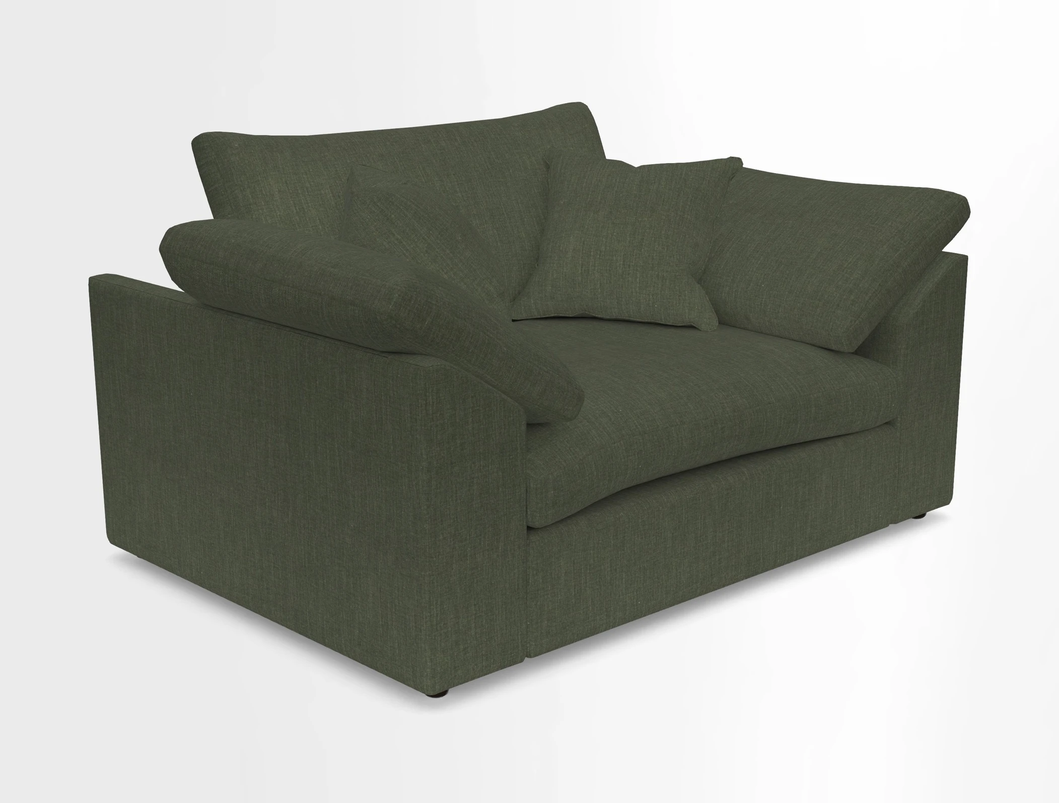 Big Softie Sloped Arm Snuggler in Two Tone Plain Biscuit