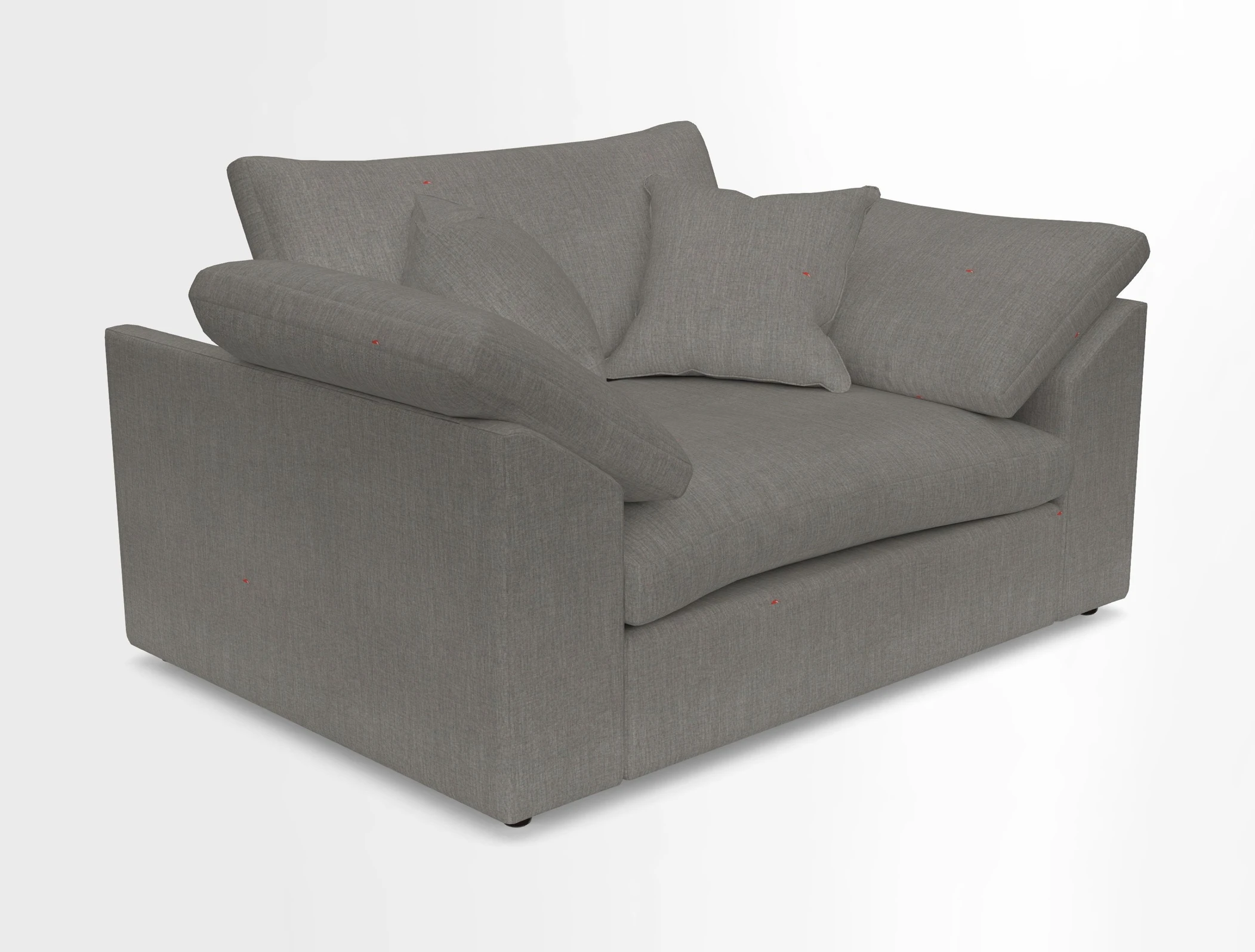 Big Softie Sloped Arm Snuggler in Two Tone Plain Biscuit