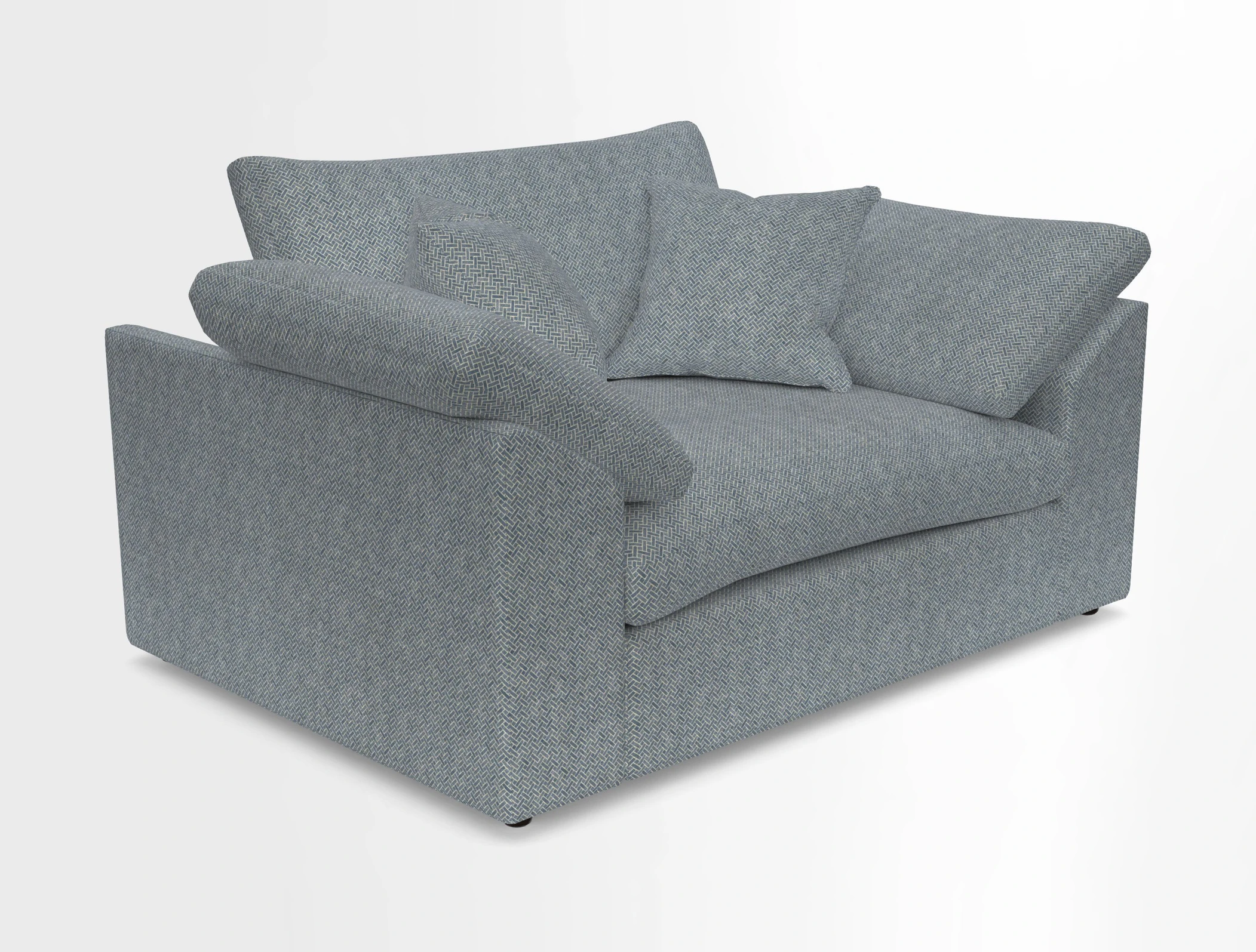 Big Softie Sloped Arm Snuggler in Two Tone Plain Biscuit