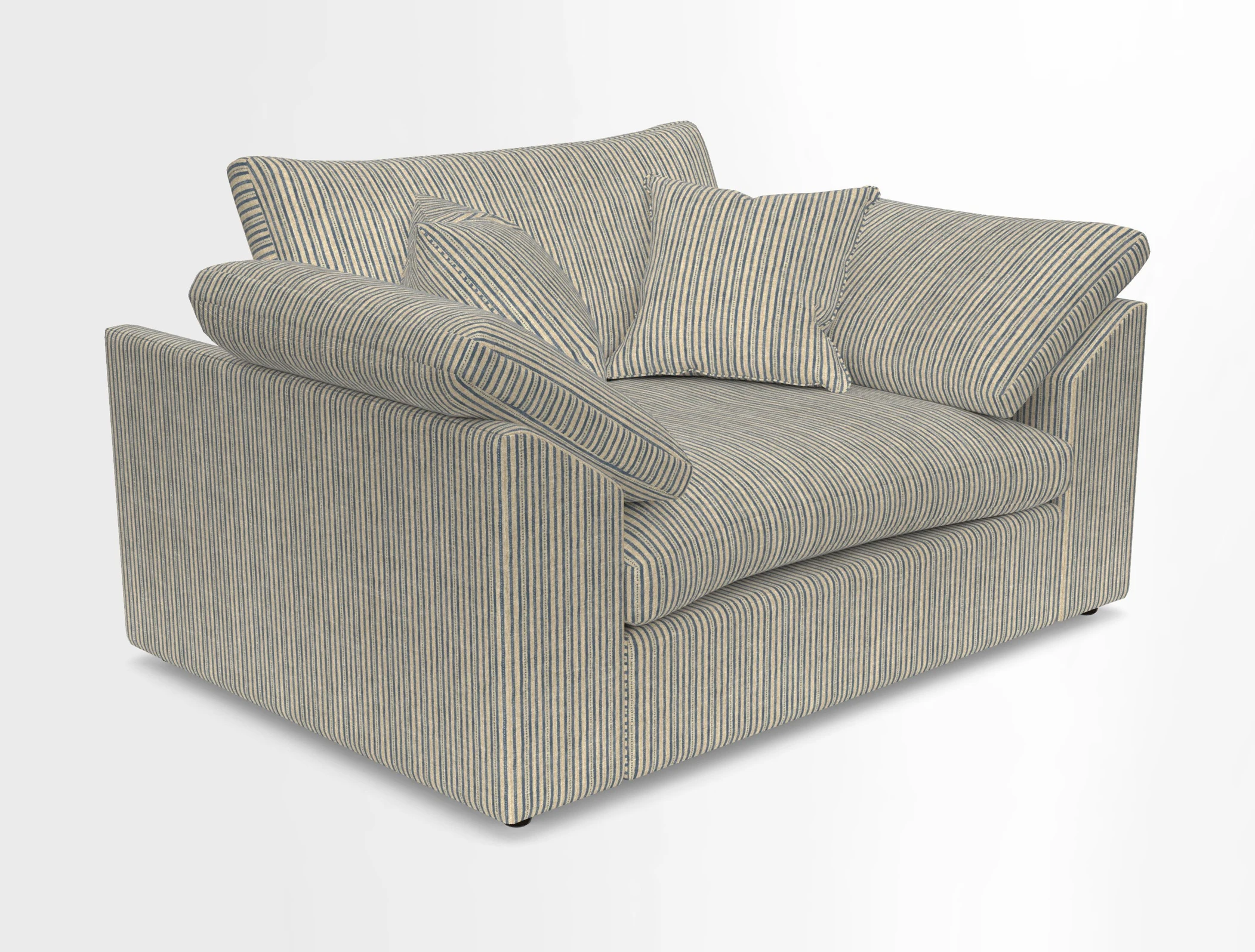 Big Softie Sloped Arm Snuggler in Two Tone Plain Biscuit