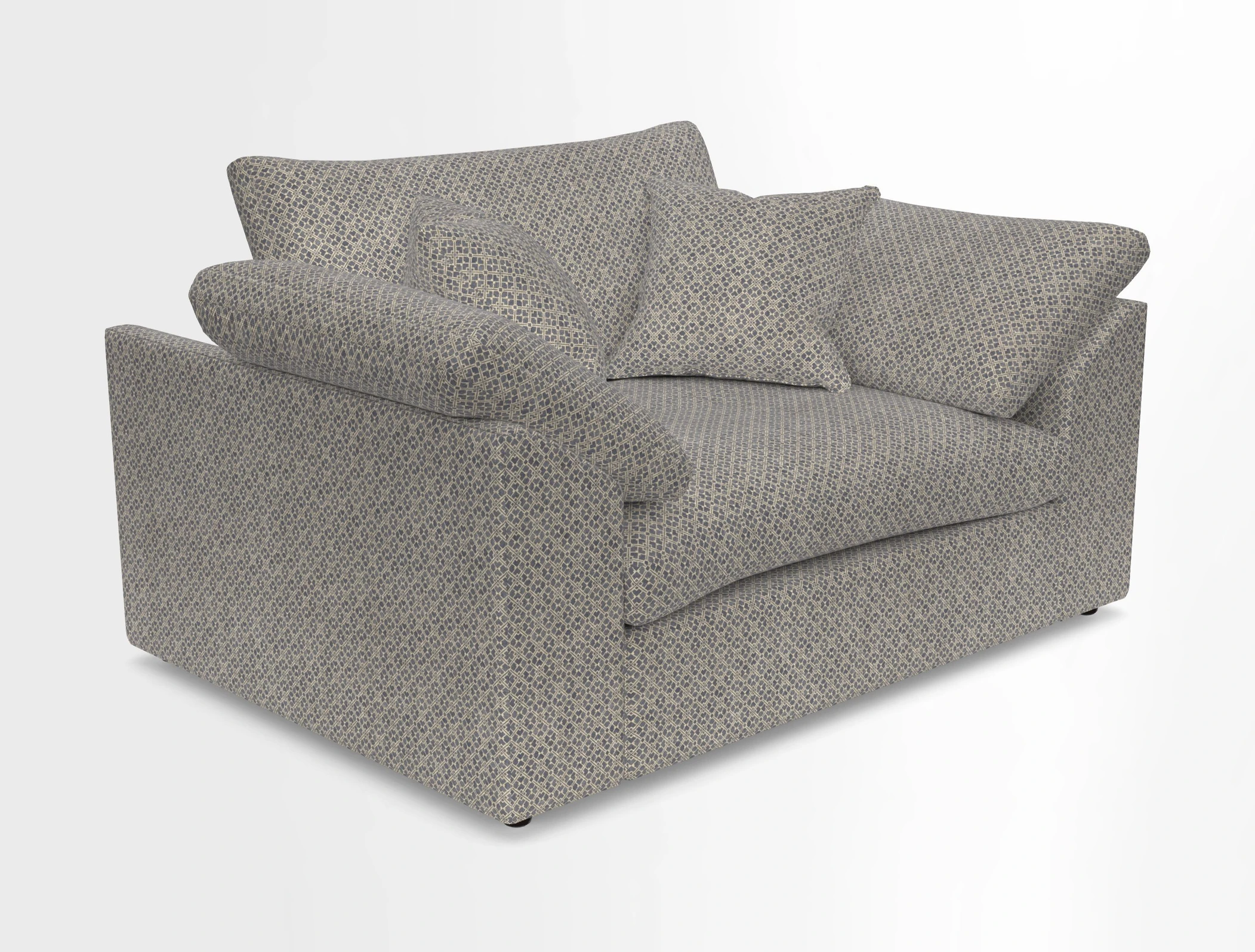 Big Softie Sloped Arm Snuggler in Two Tone Plain Biscuit