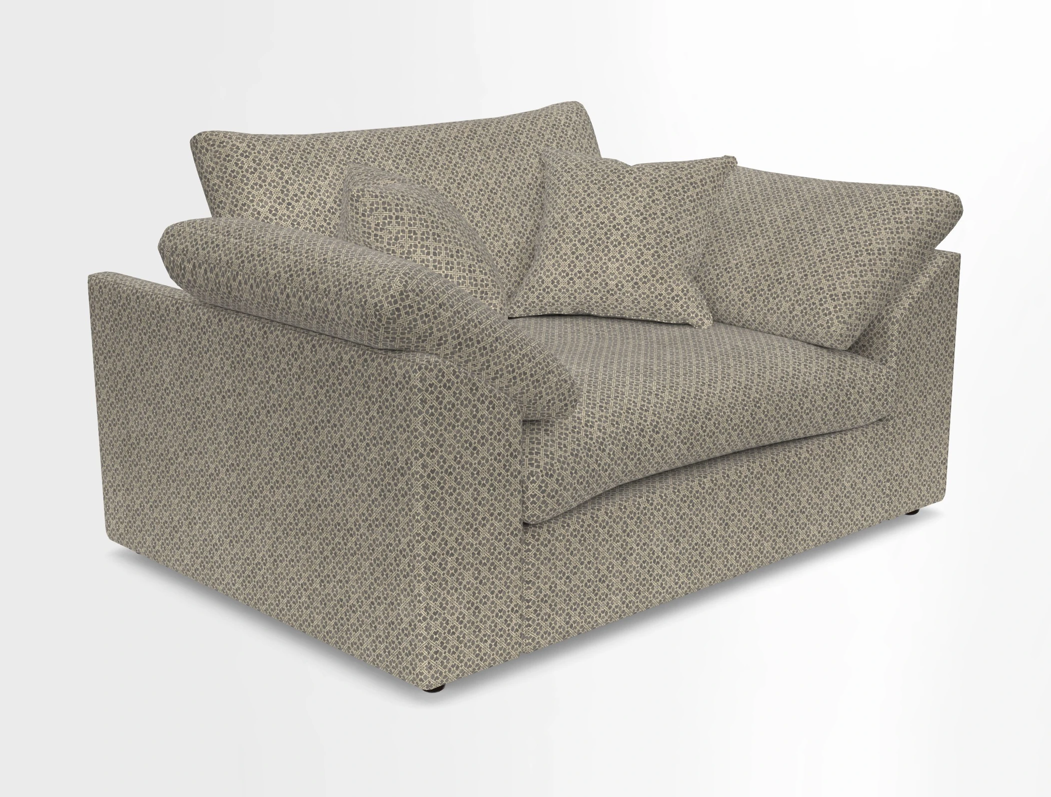 Big Softie Sloped Arm Snuggler in Two Tone Plain Biscuit