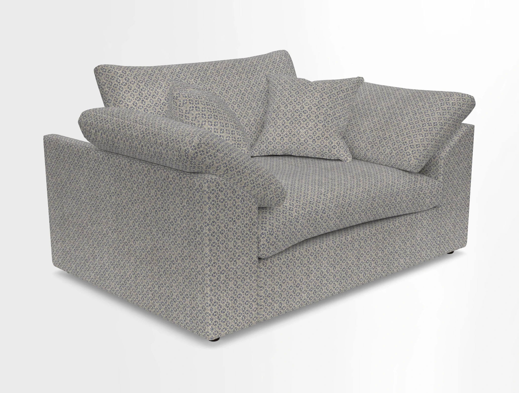 Big Softie Sloped Arm Snuggler in Two Tone Plain Biscuit