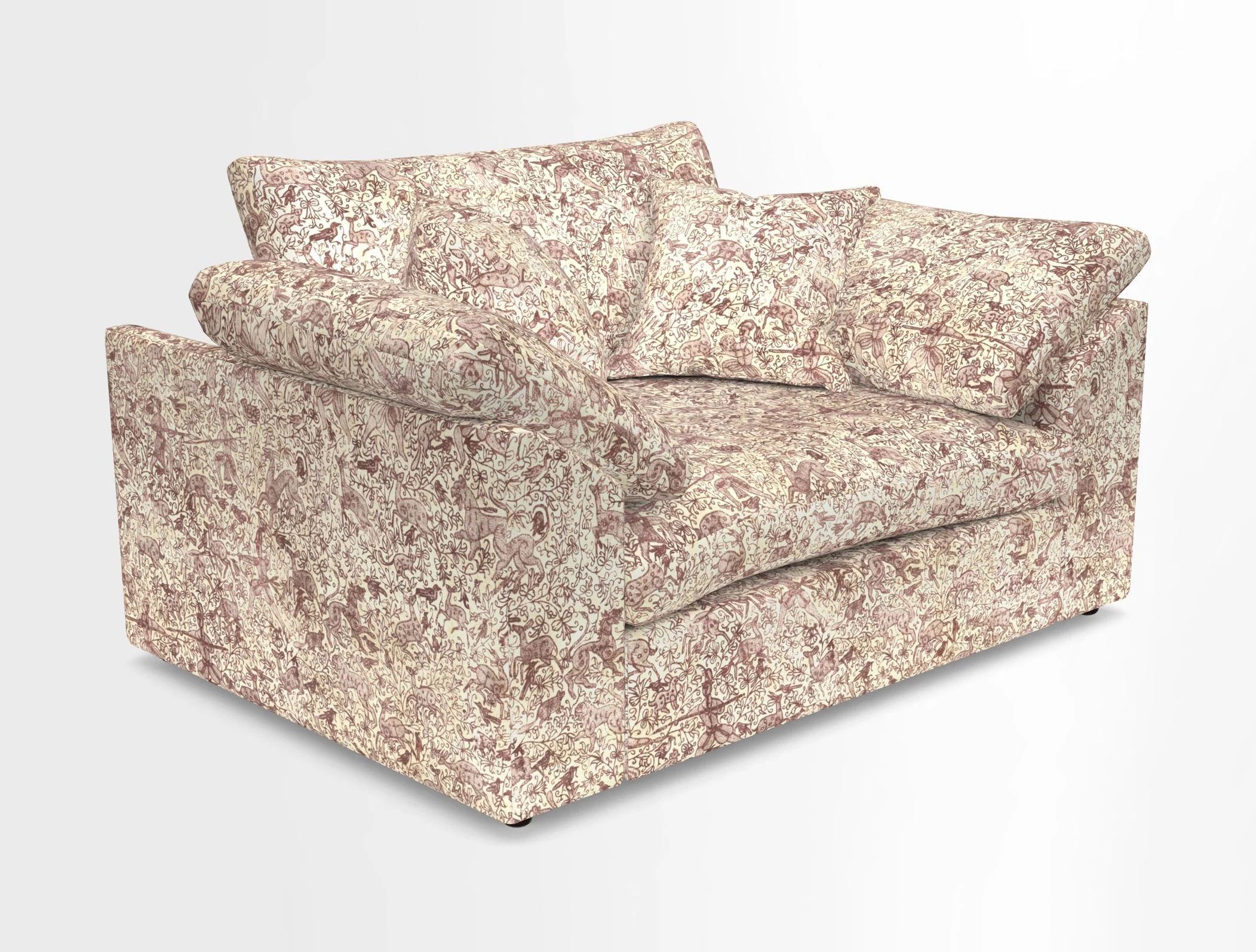 Big Softie Sloped Arm Snuggler in Two Tone Plain Biscuit