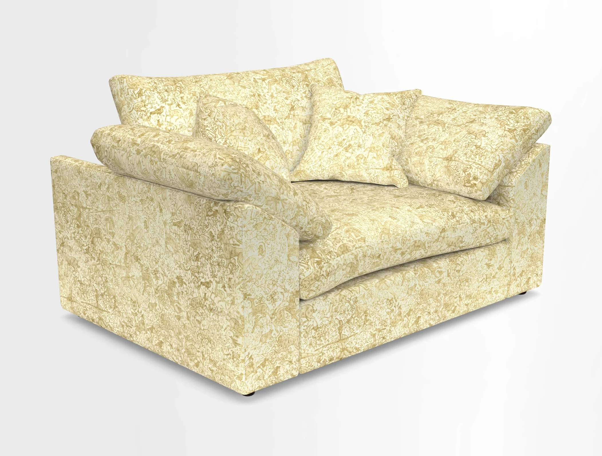 Big Softie Sloped Arm Snuggler in Two Tone Plain Biscuit