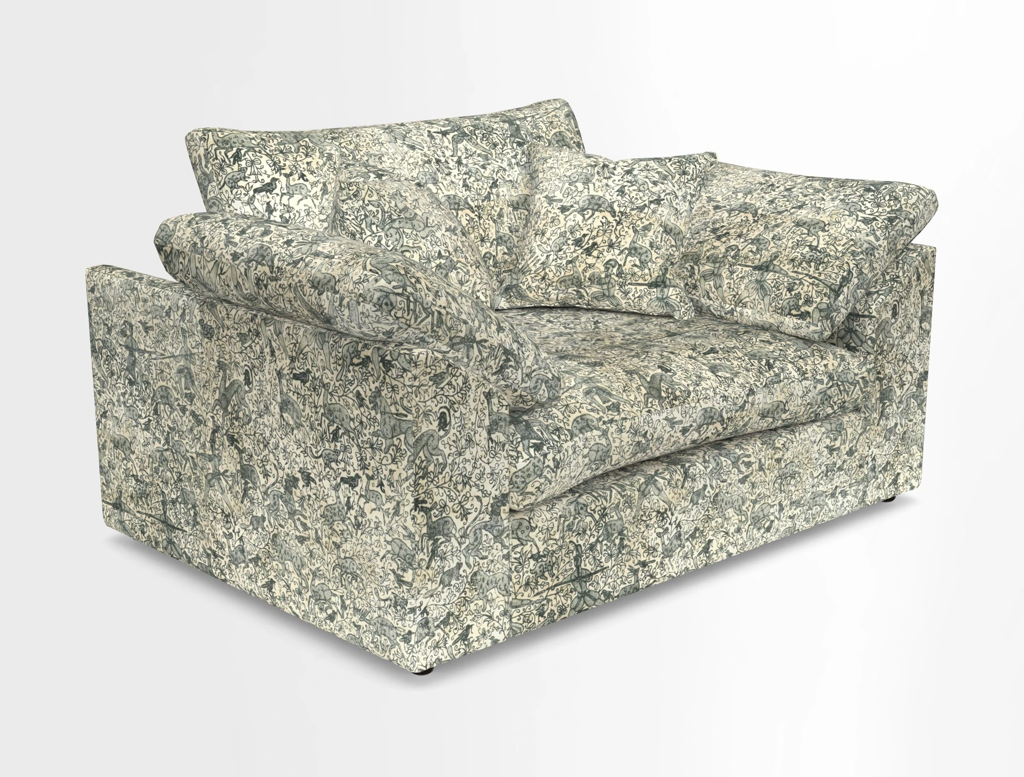 Big Softie Sloped Arm Snuggler in Two Tone Plain Biscuit
