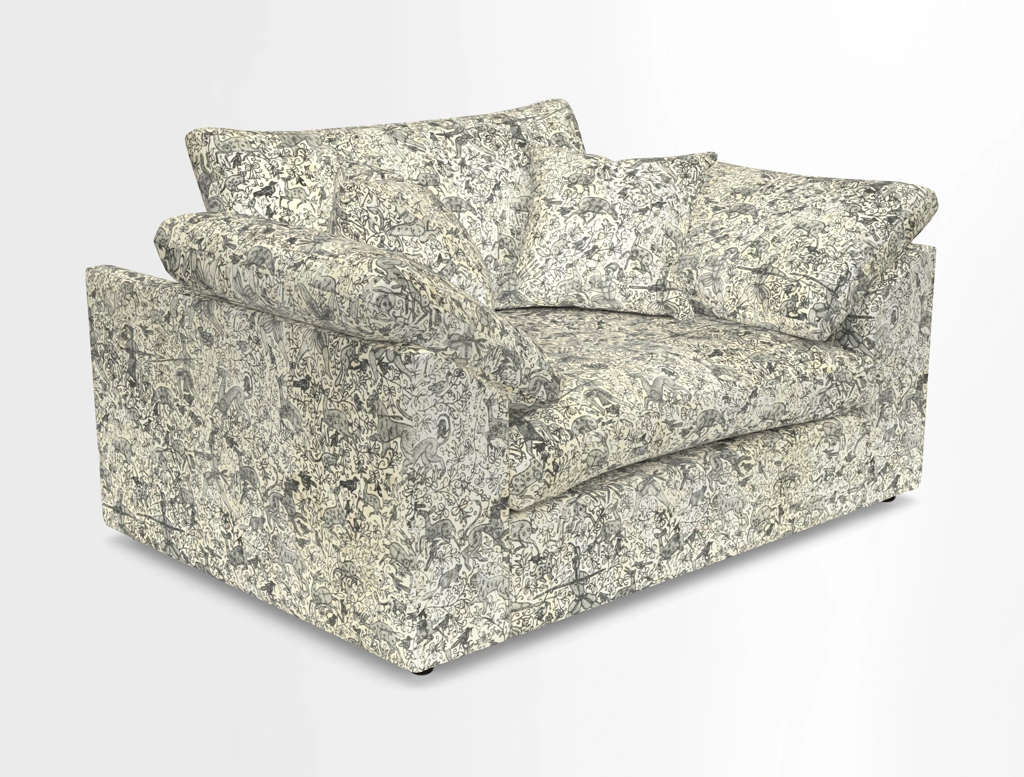 Big Softie Sloped Arm Snuggler in Two Tone Plain Biscuit
