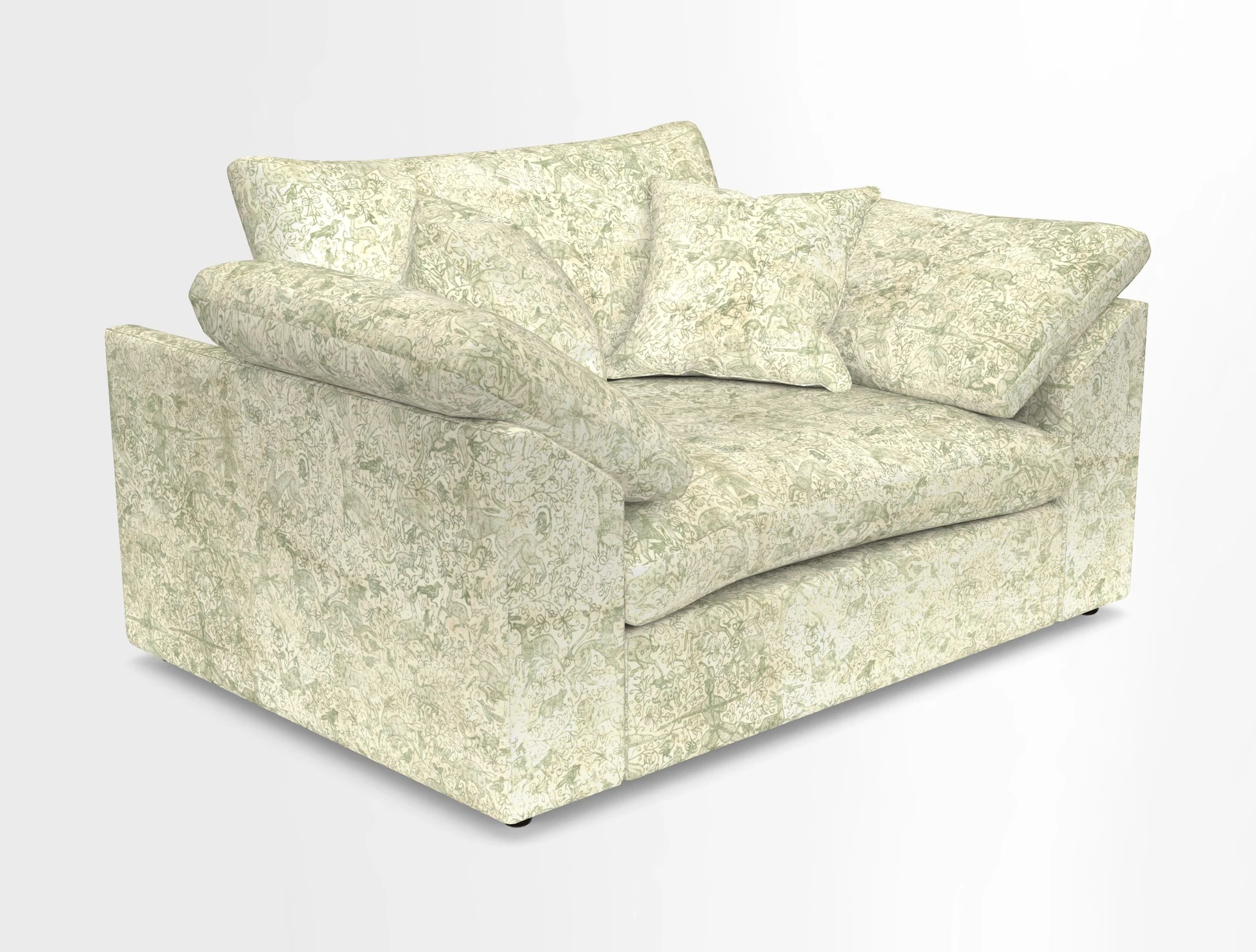 Big Softie Sloped Arm Snuggler in Two Tone Plain Biscuit