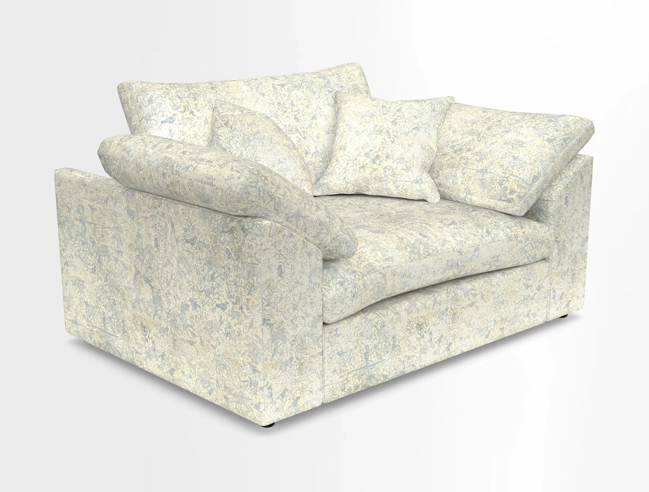Big Softie Sloped Arm Snuggler in Two Tone Plain Biscuit