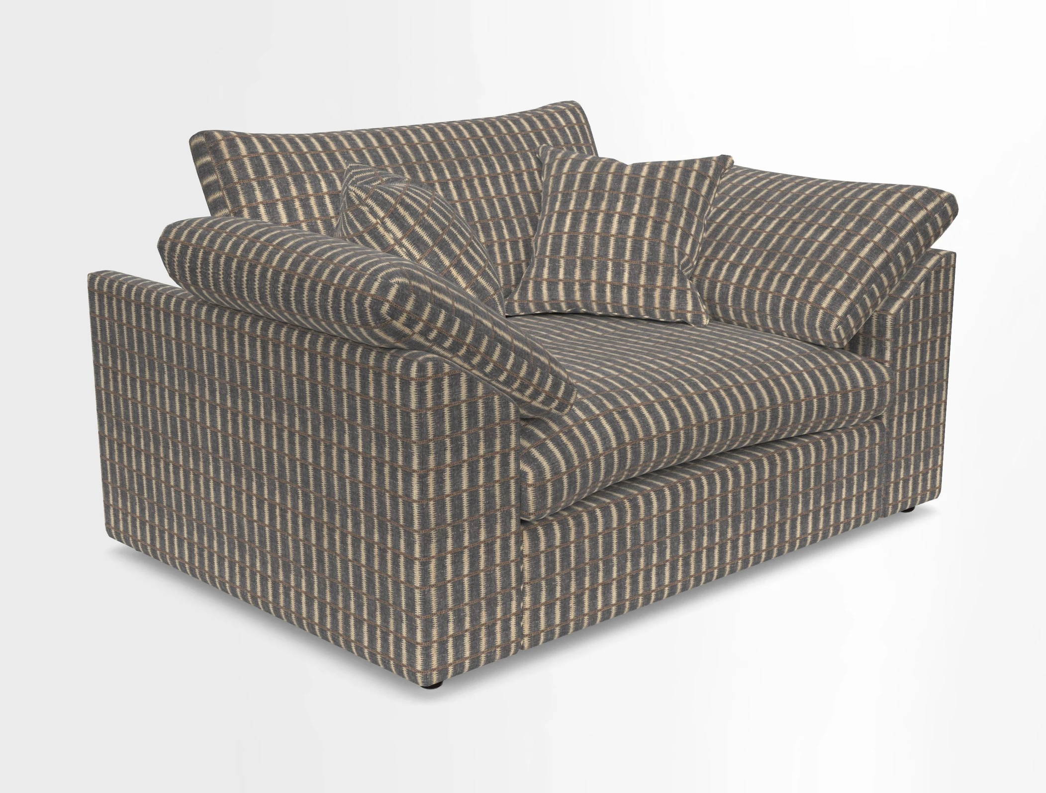 Big Softie Sloped Arm Snuggler in Two Tone Plain Biscuit