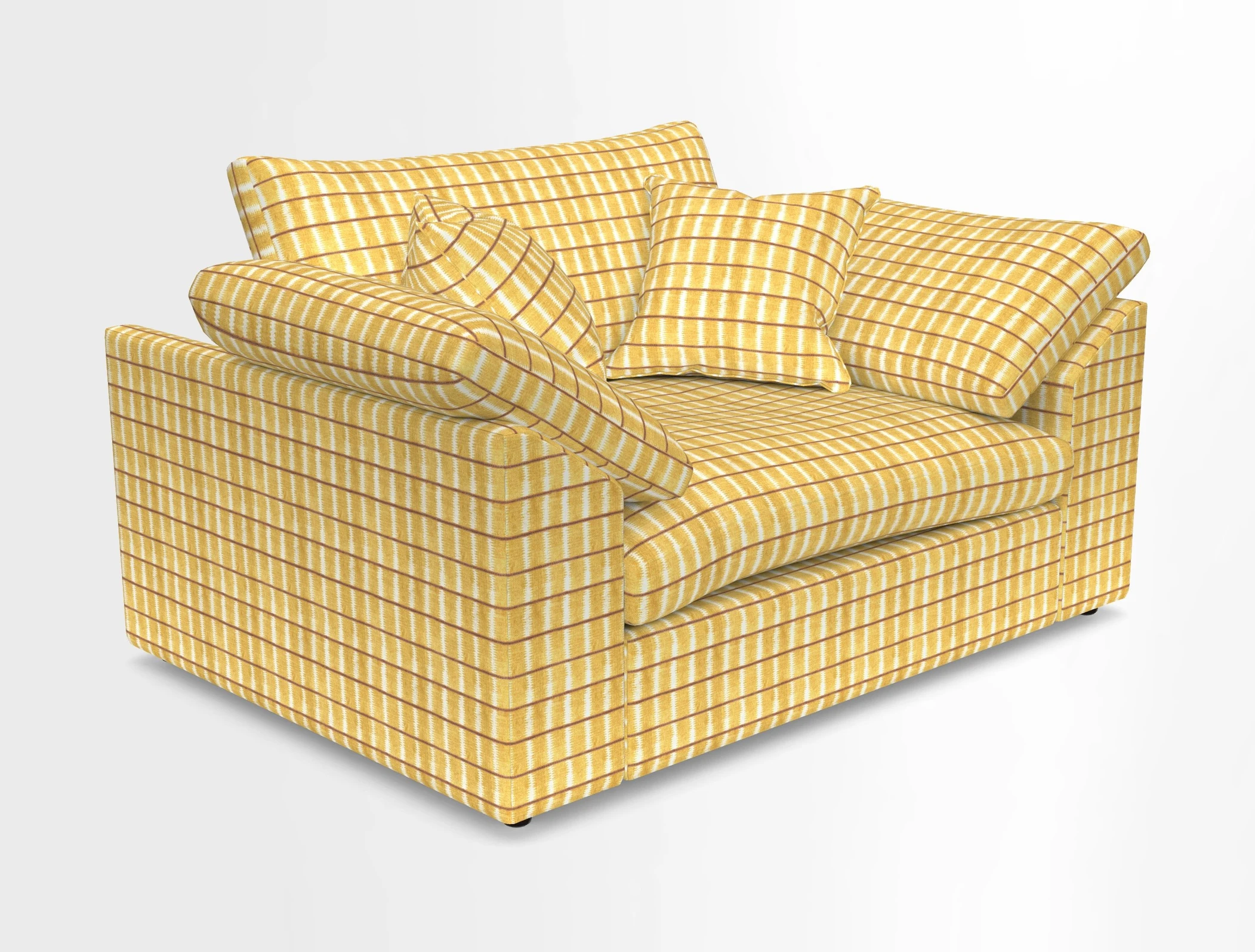Big Softie Sloped Arm Snuggler in Two Tone Plain Biscuit